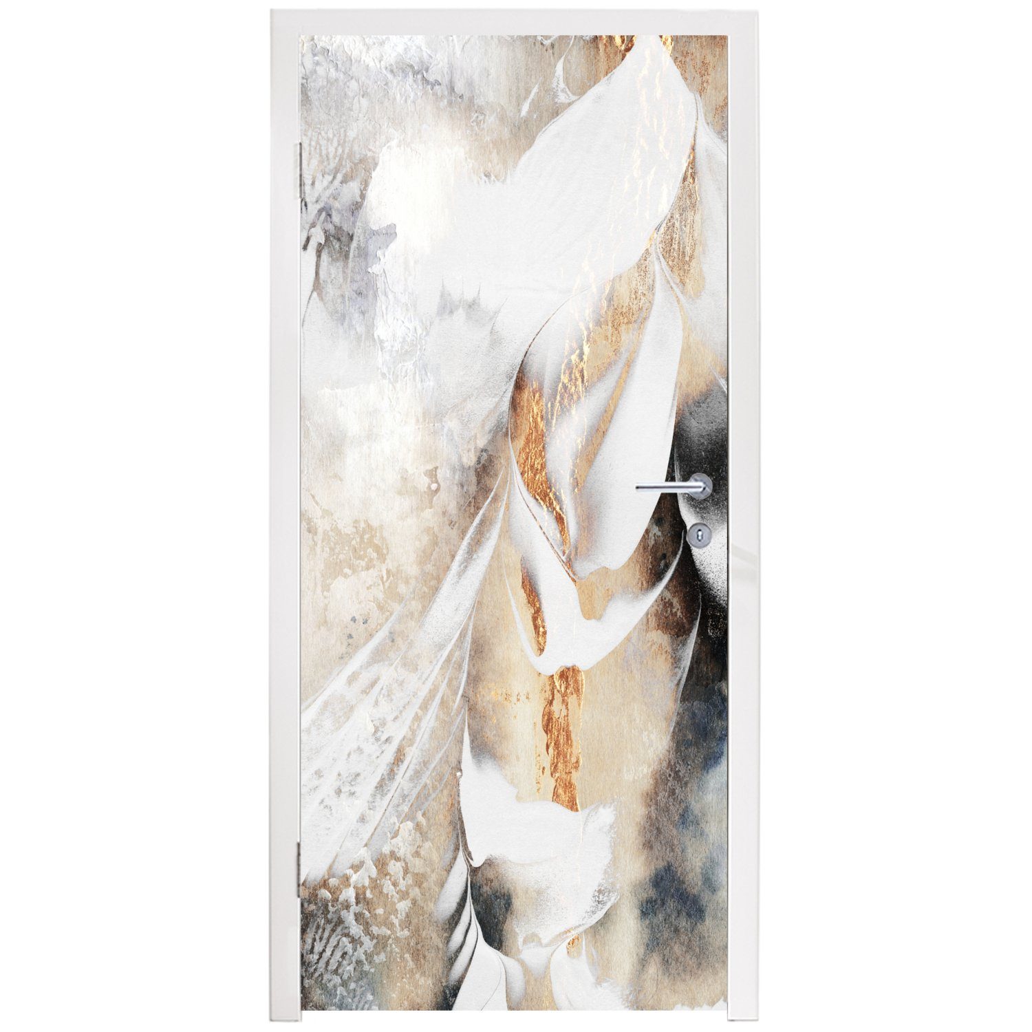 MuchoWow Türtapete Abstrakt - Gold Luxe, für Design Tür, Fototapete (1 Matt, Türaufkleber, - cm bedruckt, St), - 75x205