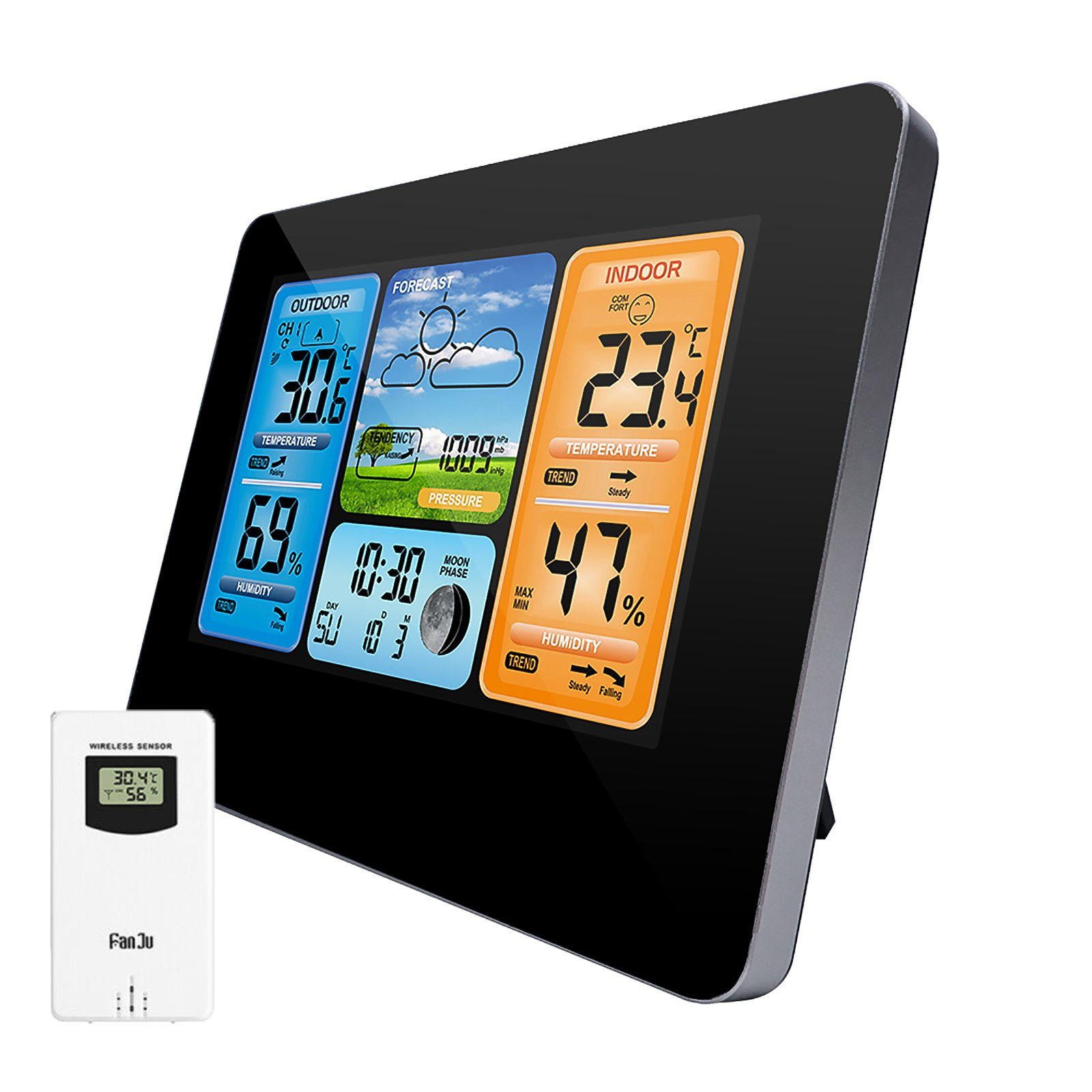 Funkwetterstation Digitale Profi Funk Wetterstation mit Außensensor