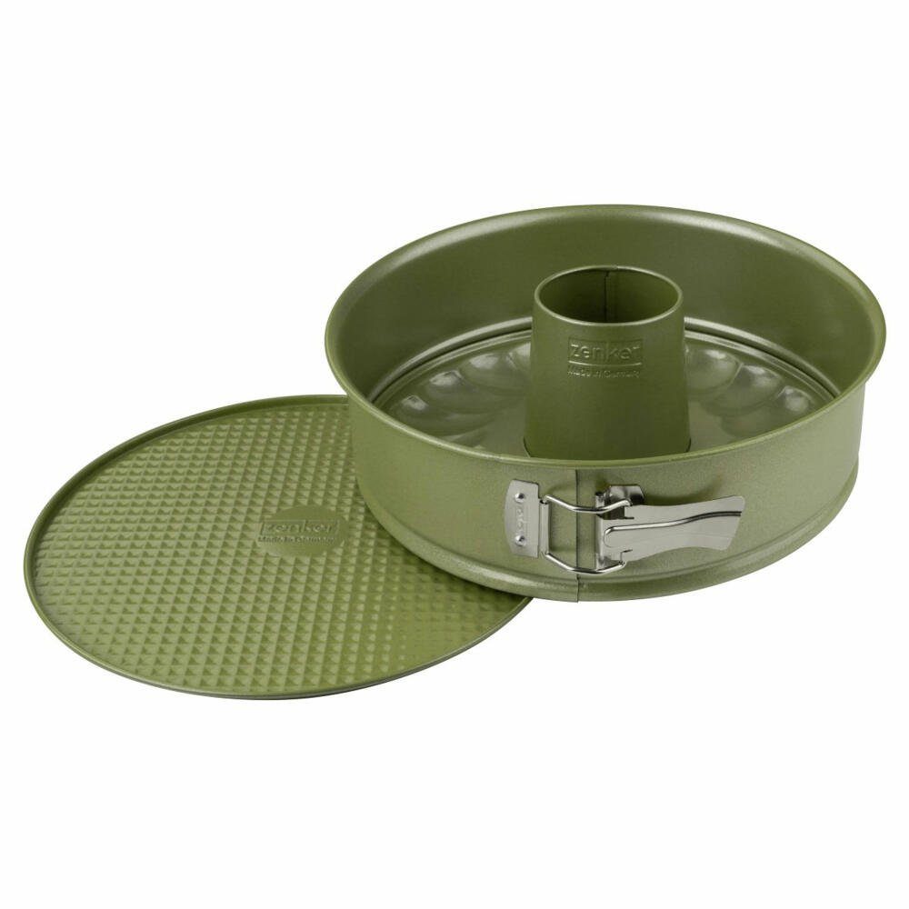 Zenker Springform Green Vision mit Flach- und Rohrboden 26 cm, Made in Germany