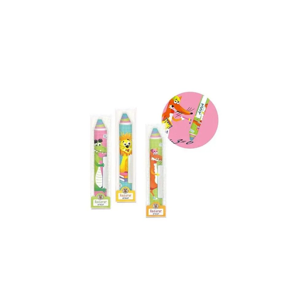 Trendhaus Buntstift ABC-5 Radierstift Jumbo personalisierbar, 3-fach sortiert Dieser bunte