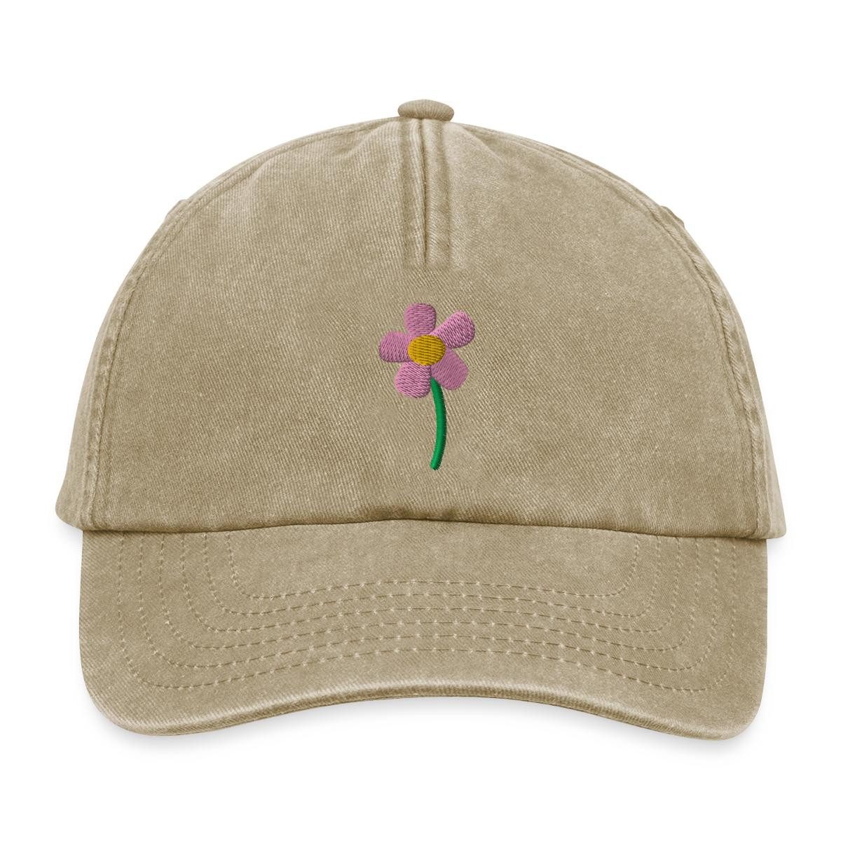 Baseball Cap Stickmotiv Frühlingsblume Für Gartenliebe Vintage Cap