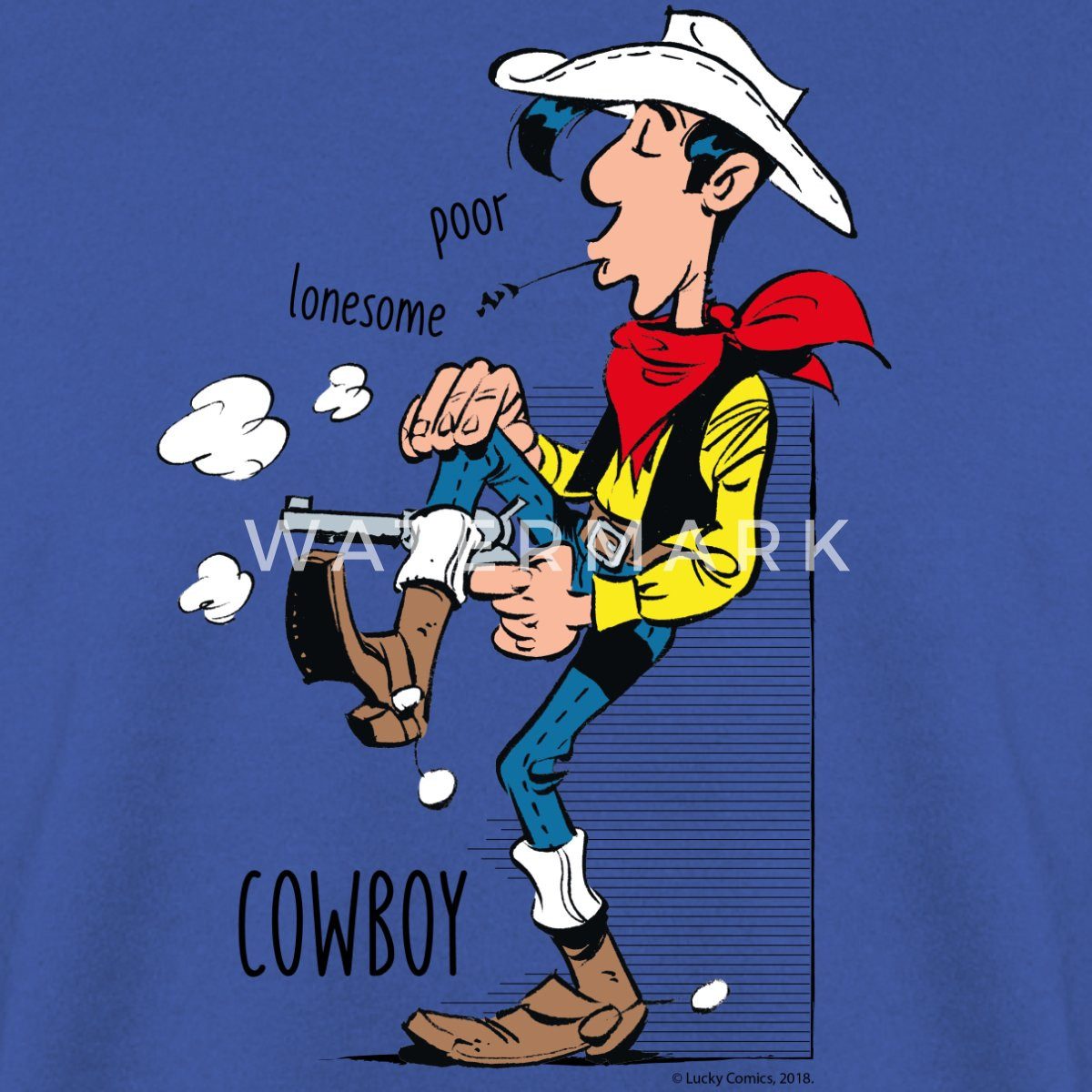 Spreadshirt Sweatshirt Lucky Luke Poor Lonesome Cowboy Unisex Pullover (1-tlg)