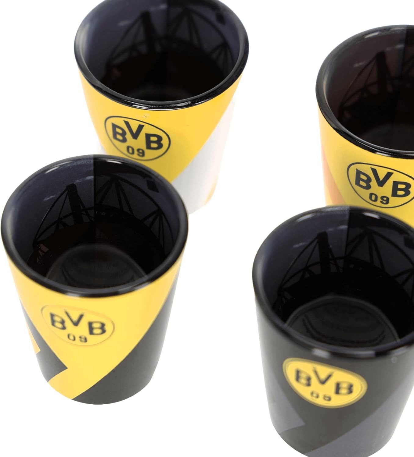 BVB MERCHANDISING Schnapsglas BVB Schnapsglas 4er Set, Glas