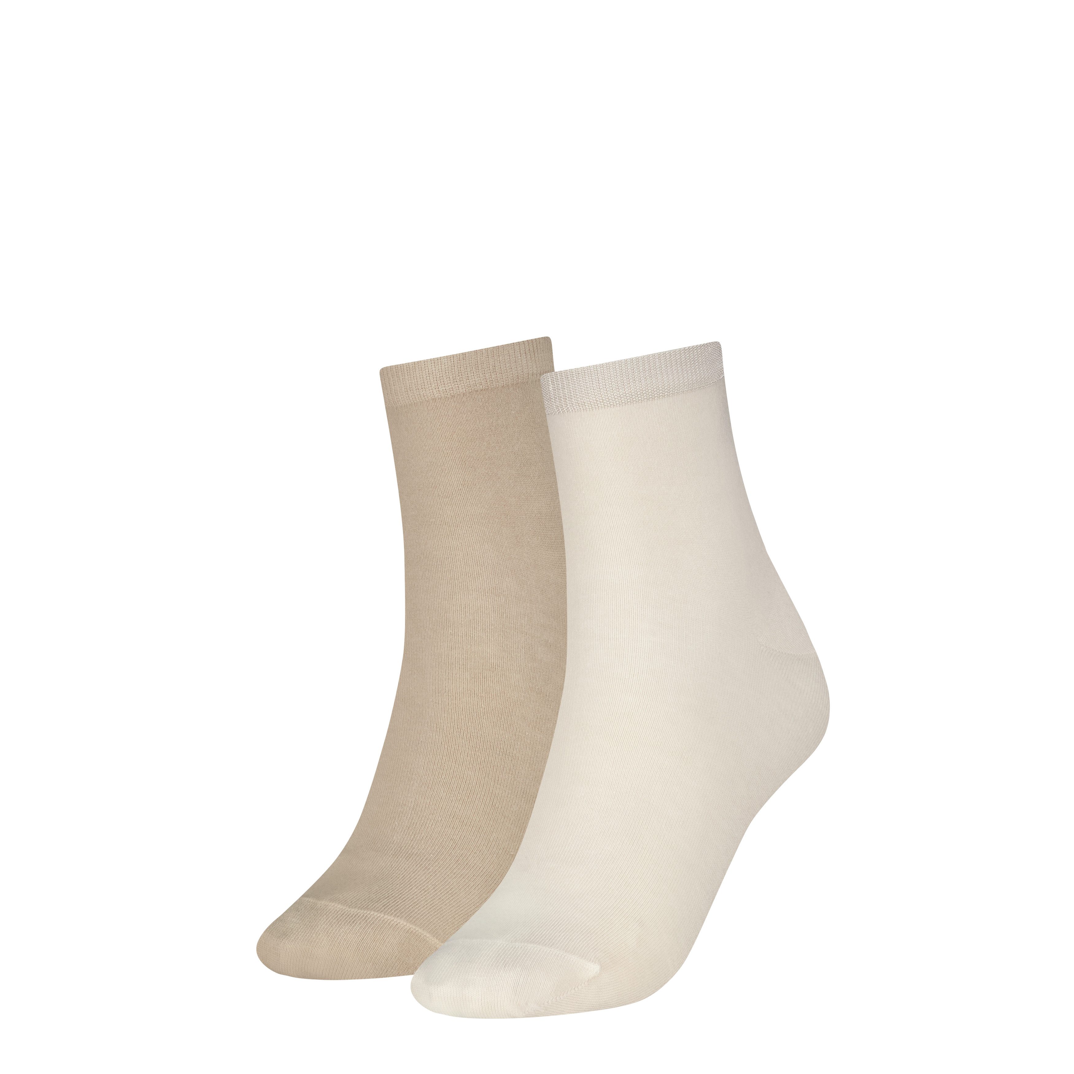 Tommy Hilfiger Kurzsocken TH WOMEN CASUAL SHORT SOCK 2P (2 Paar) Mit flacher Zehennaht