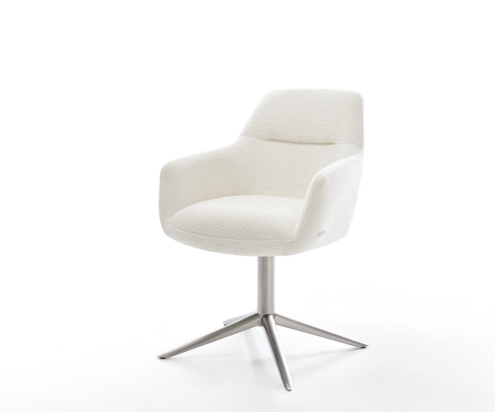 DELIFE Polsterstuhl Pejo-Flex, Fußkreuz Edelstahl Bouclé günstig online kaufen