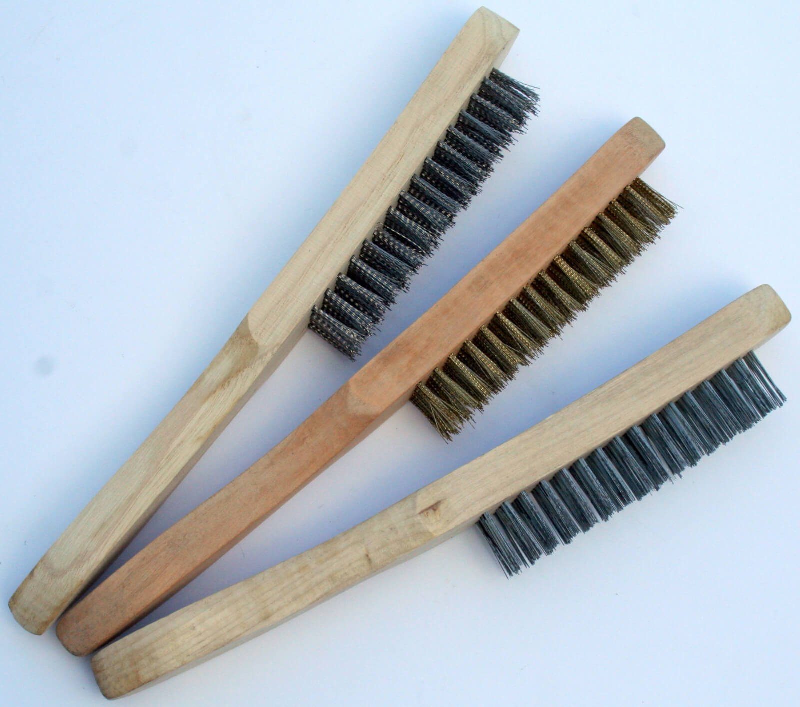 Sayago Handdrahtbürsten Set - 3-teilig Mit Edelstahl, Messing Und Nylon
