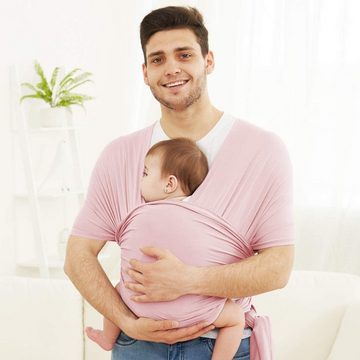 Avisto Tragetuch Babytrage Babytragetuch für Neugeborene Kleinkinder (Verstellbare Babytrage für Neugeborene, 1-tlg., Verstellbare 530 x 60cm, elastisch bis 15kg)
