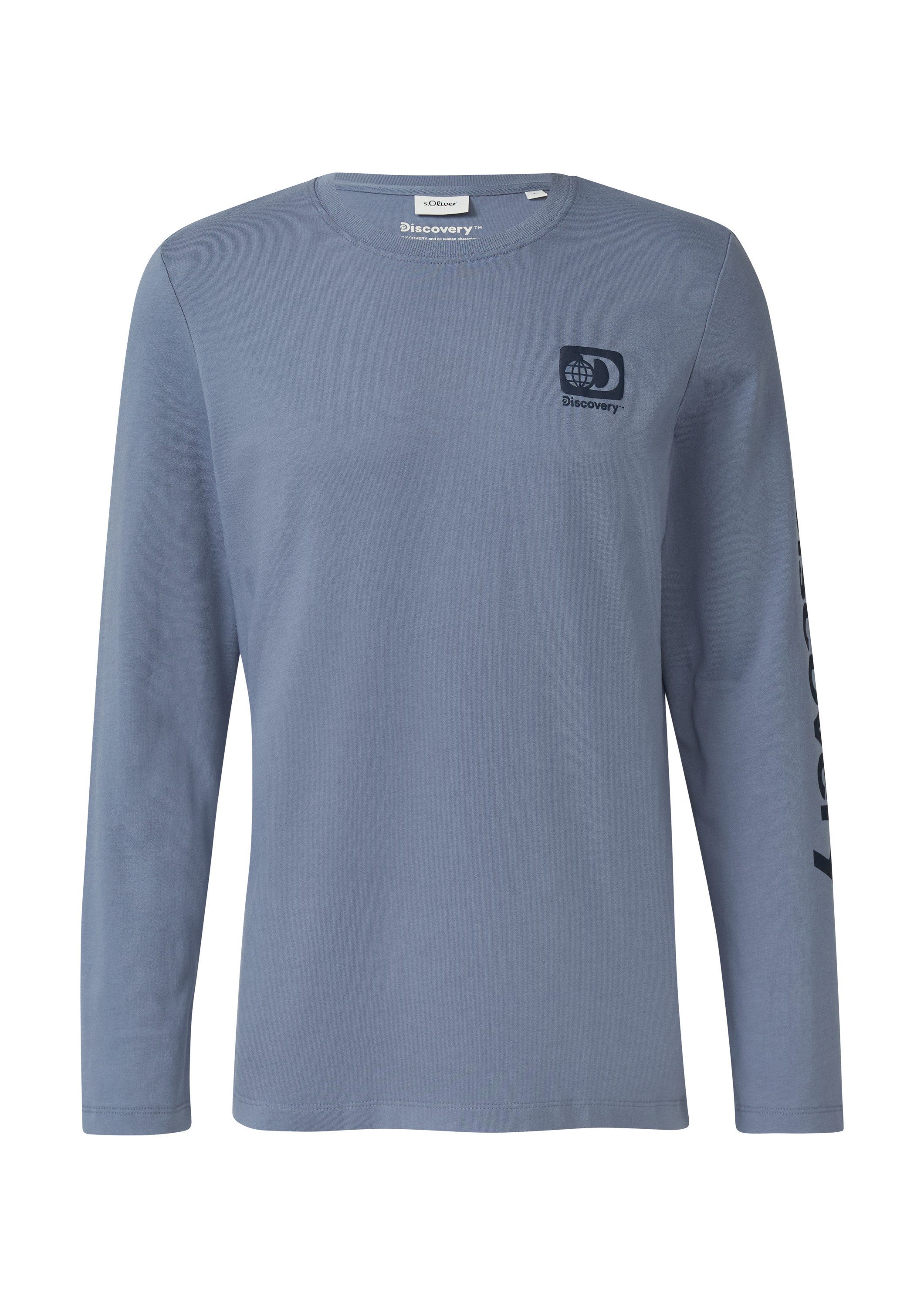 s.Oliver Langarmshirt T-Shirt Longsleeve aus Baumwolle mit Discovery Channe günstig online kaufen