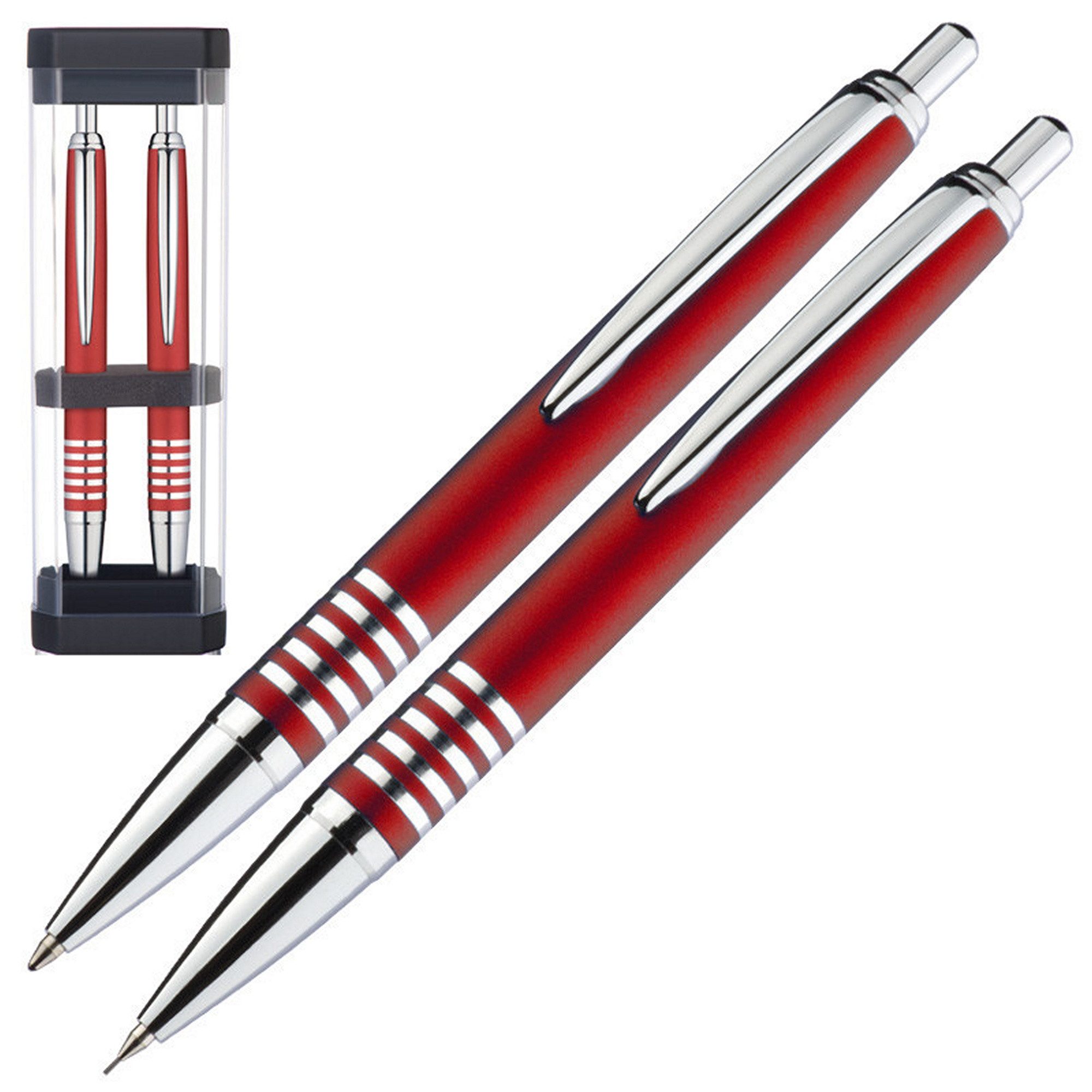 Macma Kugelschreiber Schreibset / aus Metall / bestehend aus Druckbleistift und Druckkugels