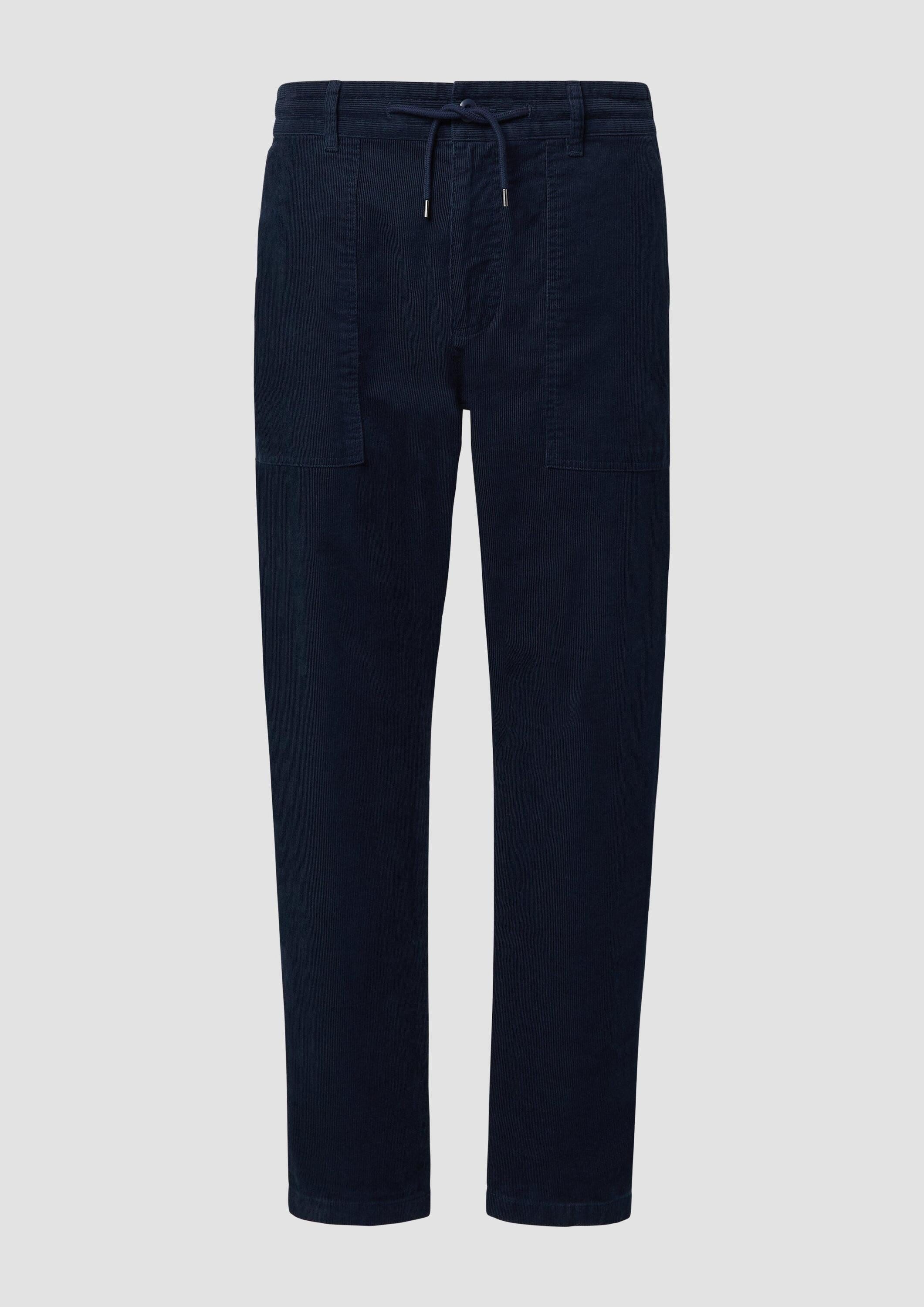 s.Oliver Chinos Hose DETROIT Detroit: Relaxed-Fit-Hose aus Cord mit Tunnelzug
