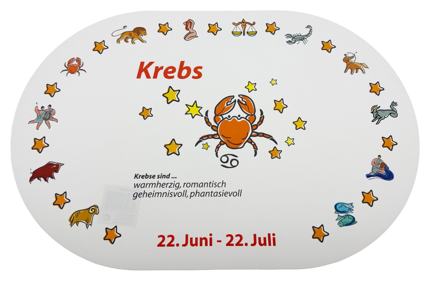 varivendo Tischdecke Platzmatte, Sternzeichen Krebs (Stück günstig online kaufen