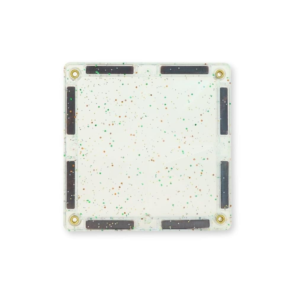 Cleverclixx Cleverclixx Glitter Tiles Pack Transparent Rosa 16 Teile Magnetspielbausteine, langlebiges Magnetspielzeug, robuste Bauweise, erweiterbare Sets