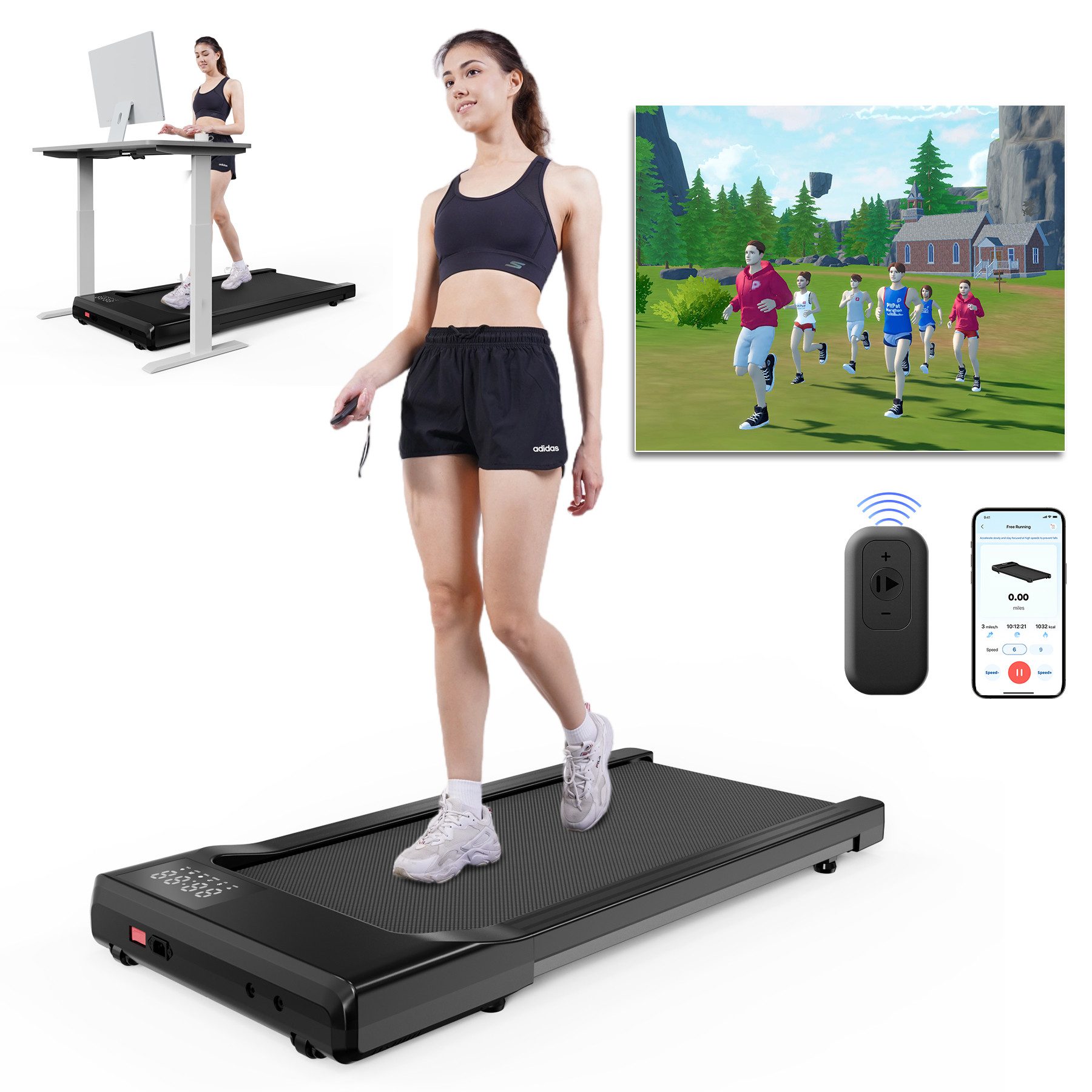 DEERRUN Laufband Deerrun Laufband für Zuhause mit Trainingsmodus max 159 KG
