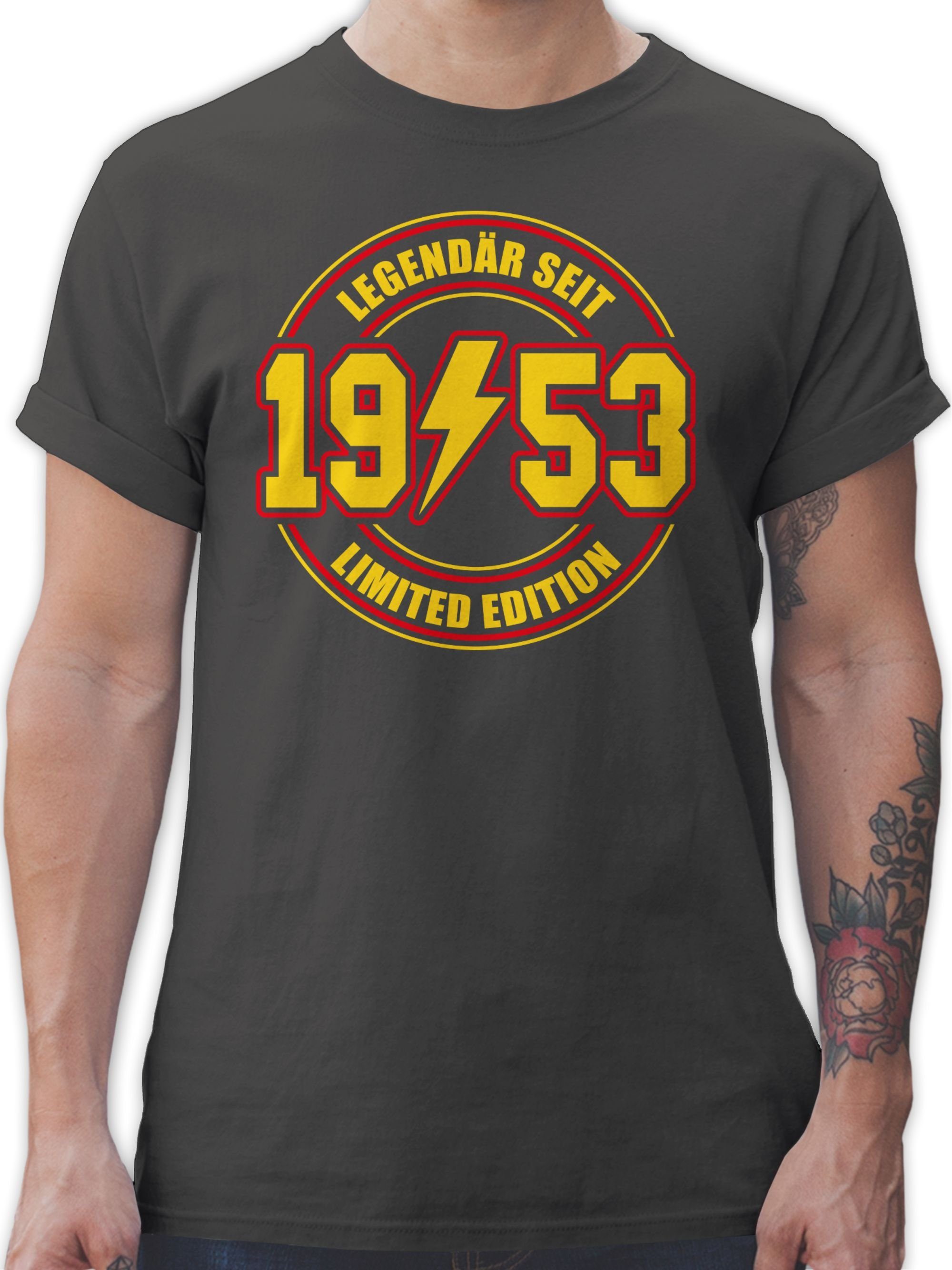 Shirtracer T-Shirt Legendär seit 1953 Limited Edition 70. Geburtstag 3 Dunkelgrau
