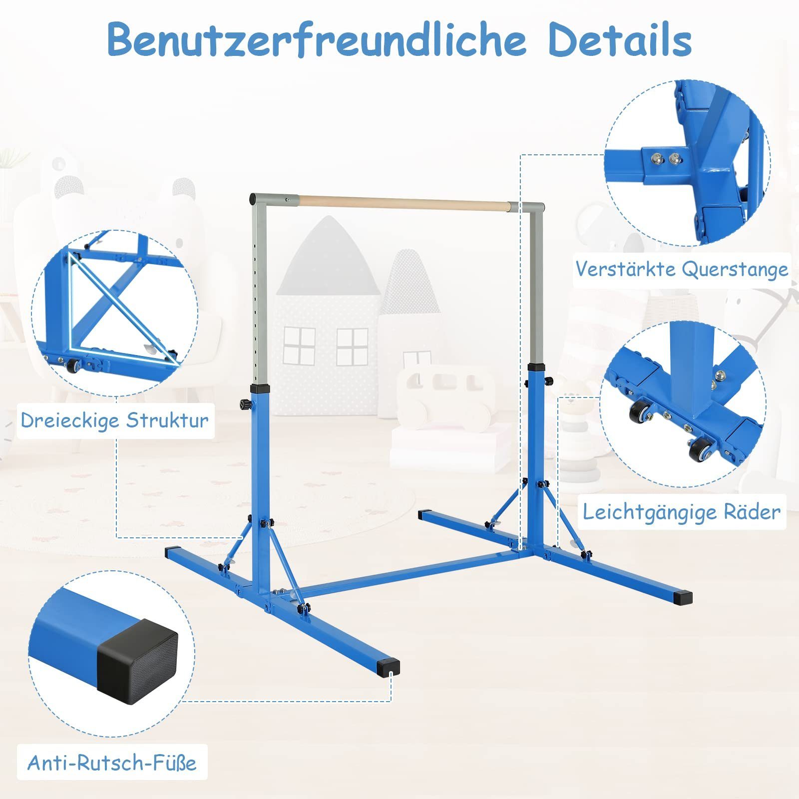 COSTWAY Turnreck Balancetrainer, höhenverstellbar bis 100kg