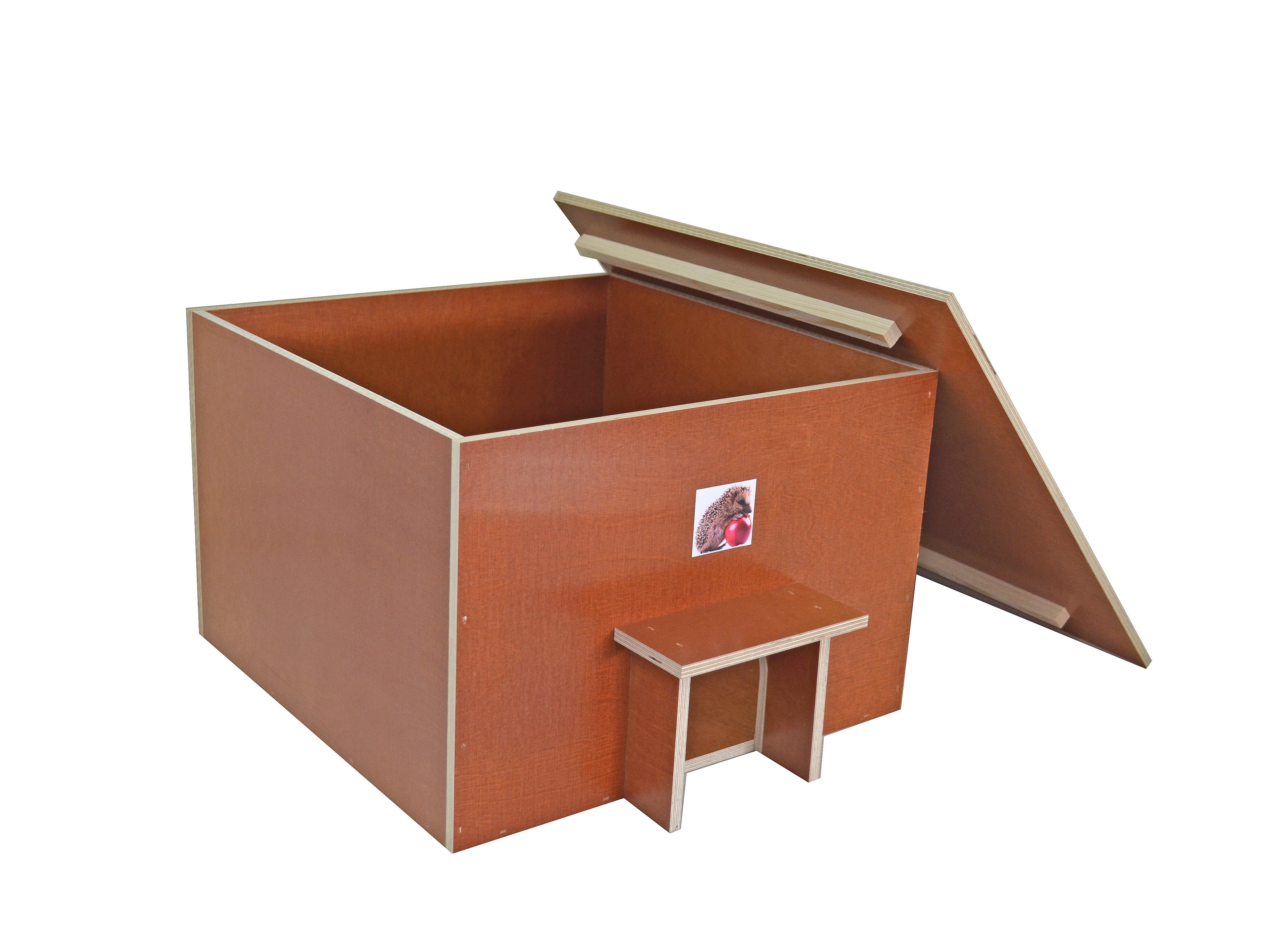 ELMATO Igelhaus Elmato 10218 Igelhaus Igelhotel Hütte wetterfest braun, 40x40x21cm