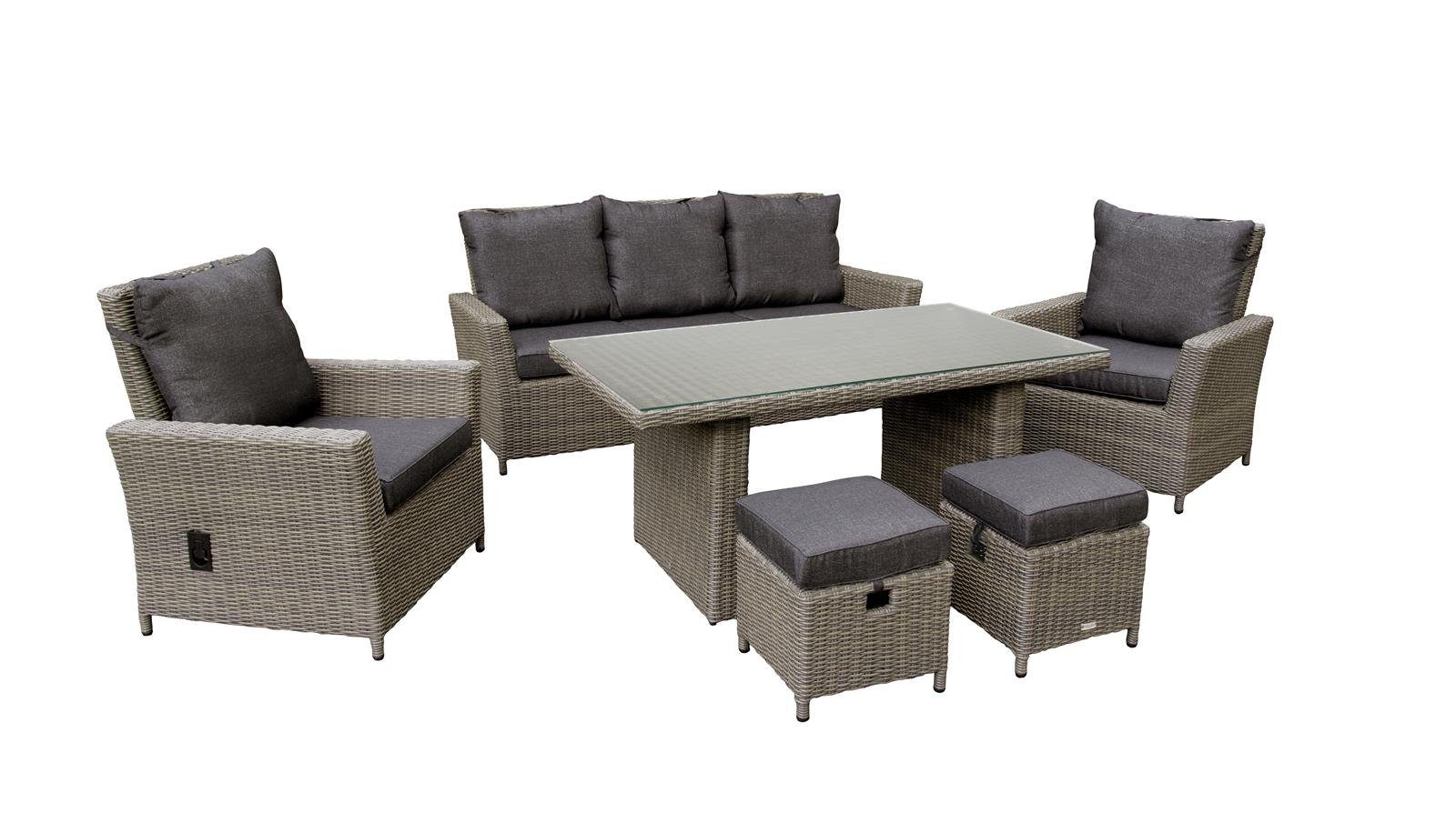 Loungeset »Asti« Dininglounge Set Sitzgruppe Loungemöbel Lounge Gartenmöbel
