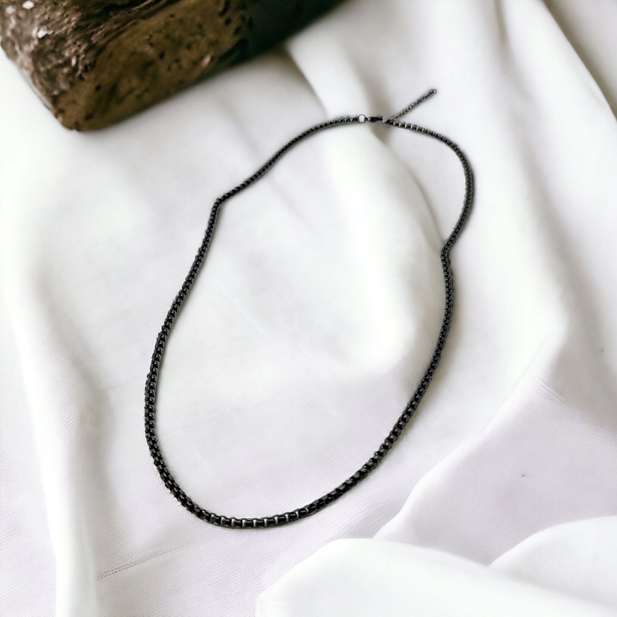 Ella Eisvogel Gliederkette Schwarze Veneziakette, Halskette günstig online kaufen