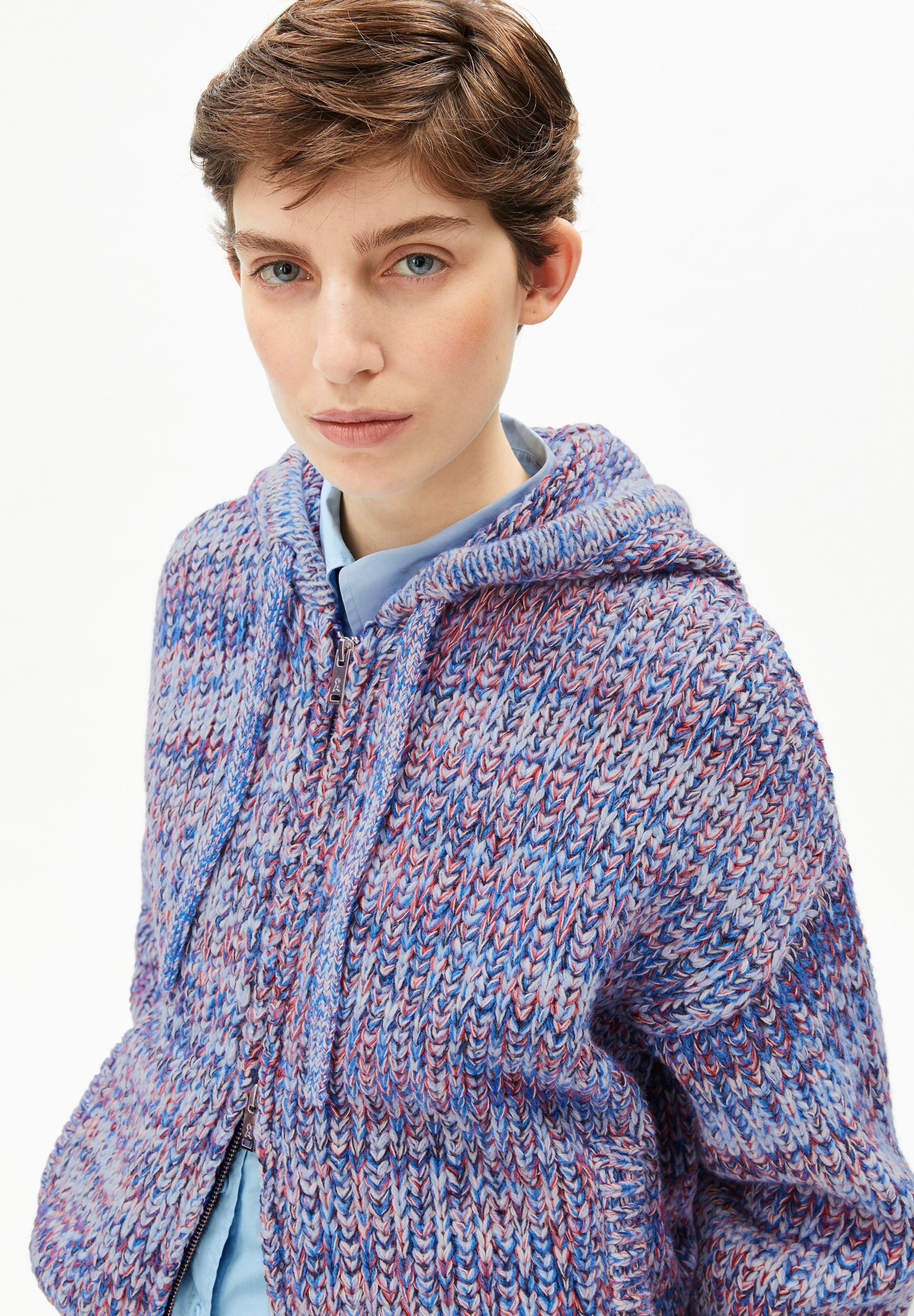 Armedangels Cardigan UN-WASTED Strickjacke aus Bio-Woll Mix (Kapuze, Oversized Fit)