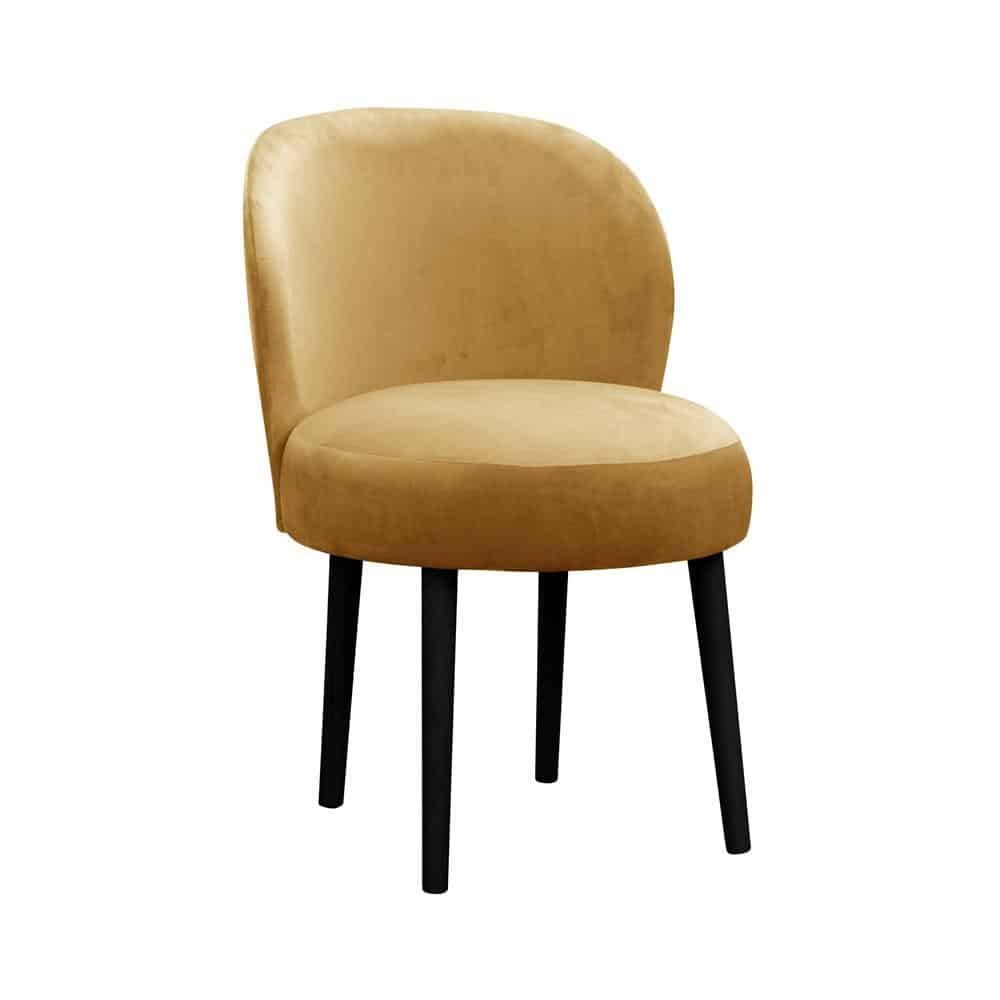 JVmoebel Stuhl, Design Stühle Stuhl Warte Gelb Zimmer Polster Praxis Textil Stoff Ess Kanzlei Sitz