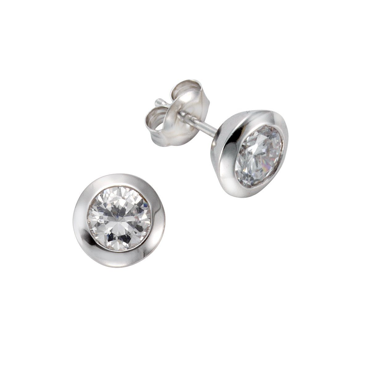 Vivance Paar Ohrstecker 925 Sterling Silber Zirkonia rund