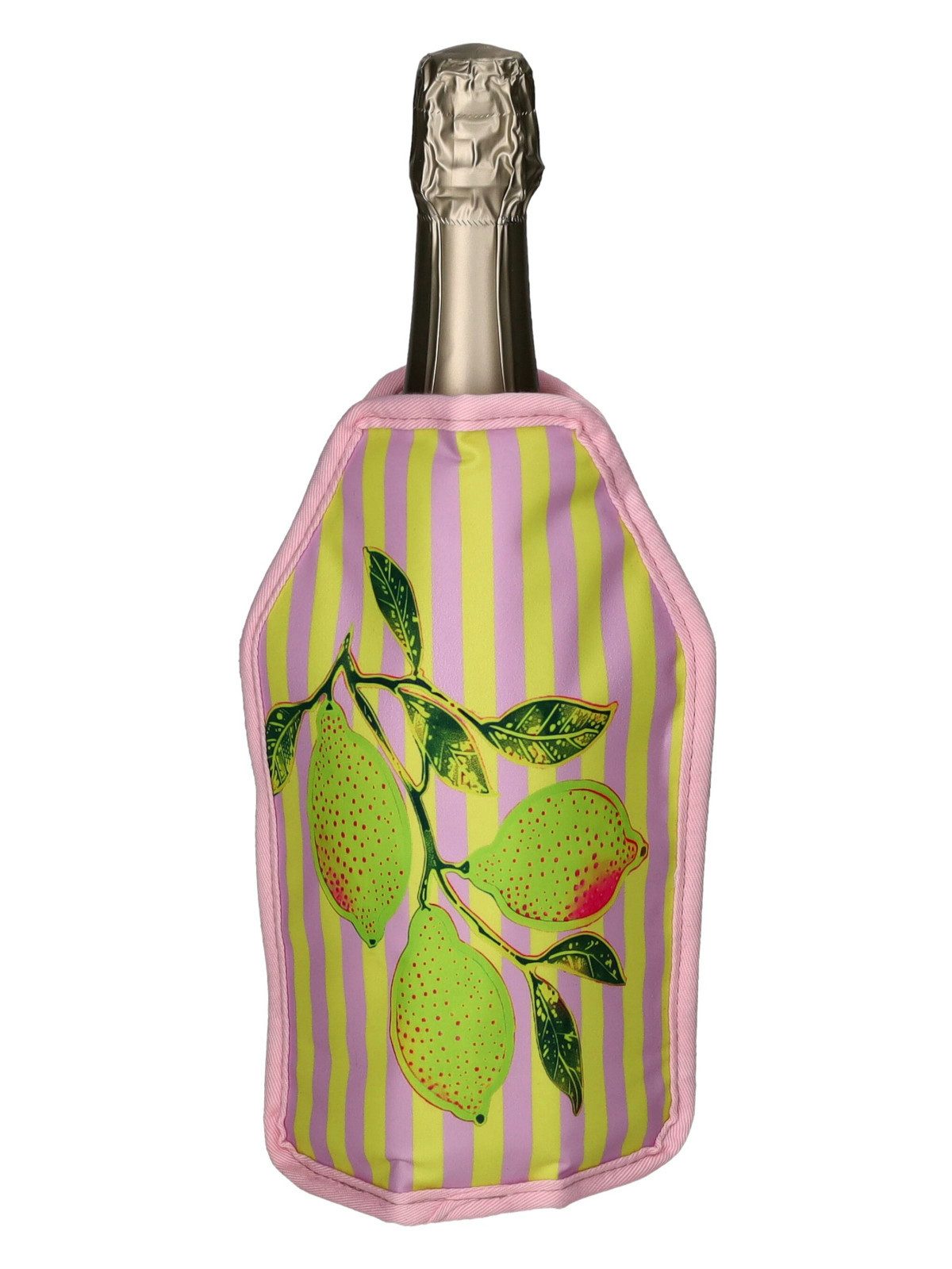 Giftcompany Weinkühler Froid Kühlmanschette Zitrone pink/gelb 23,5cm