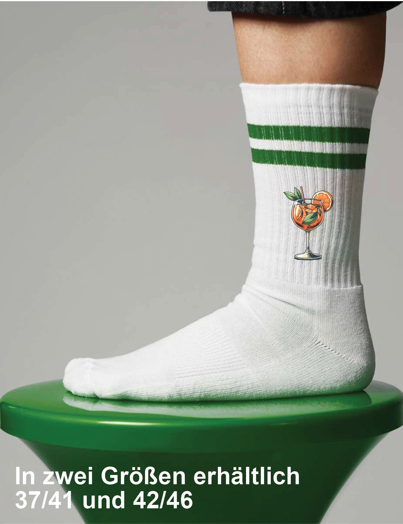 Youth Designz Tennissocken Herren "Aperol Glas" Socken Geschenk Statement stylisch mit verstärkter Verse und Zehenbereich für Männer