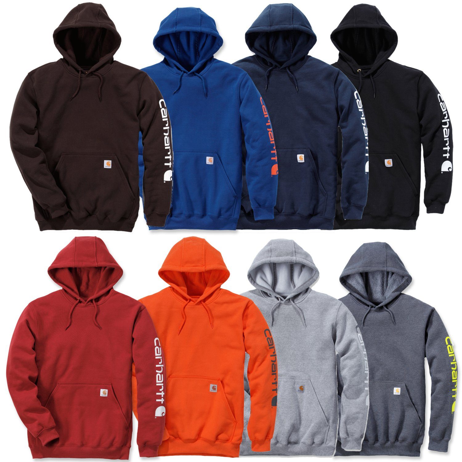 Sleeve Fit scout blue Logo Hoodie Loose heather Carhartt Graphic Carhartt Sweatshirt Kapuzenpullover Midweight Herren