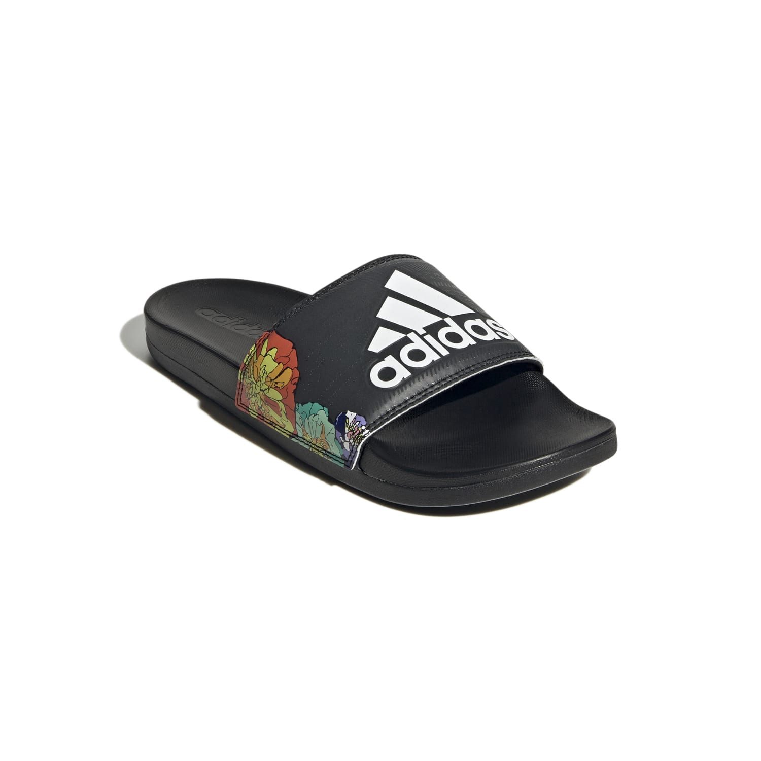adidas Performance Adilette Comfort Blume schwarz/weiss Damen - 1 Paar Badeschuh