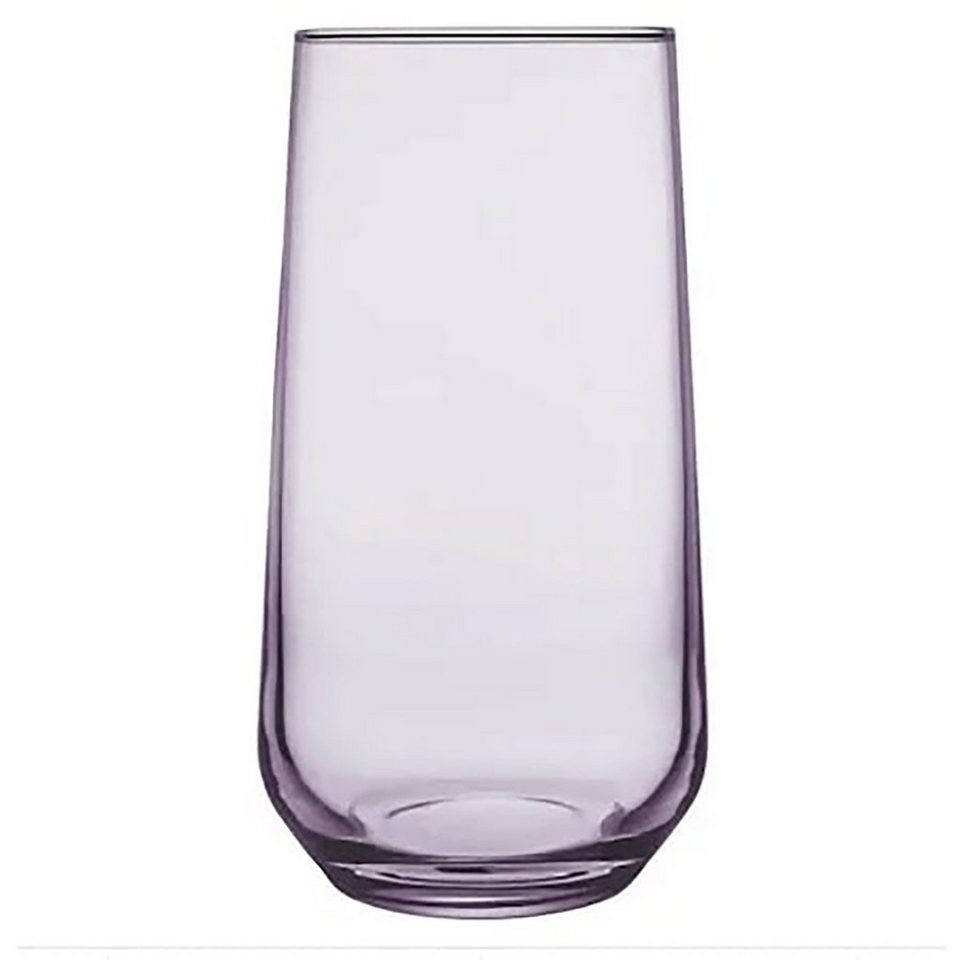 Pasabahce Glas Longdrinkgläser Lila, Trinkgläser 3 teilig - Lange Gläser  Set 460 ml, Glas