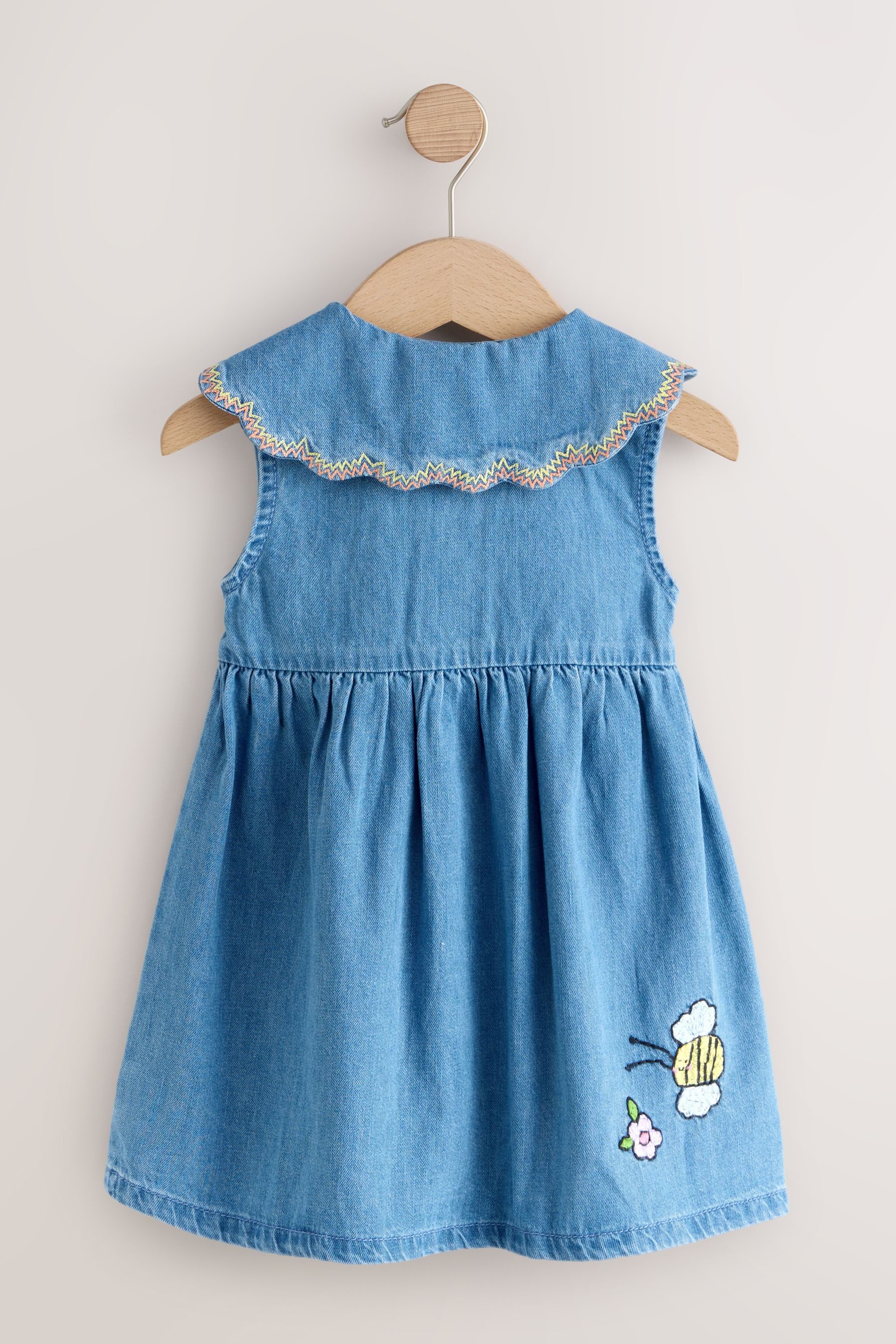 Next Jeanskleid Denimkleid mit Kragen (1-tlg)