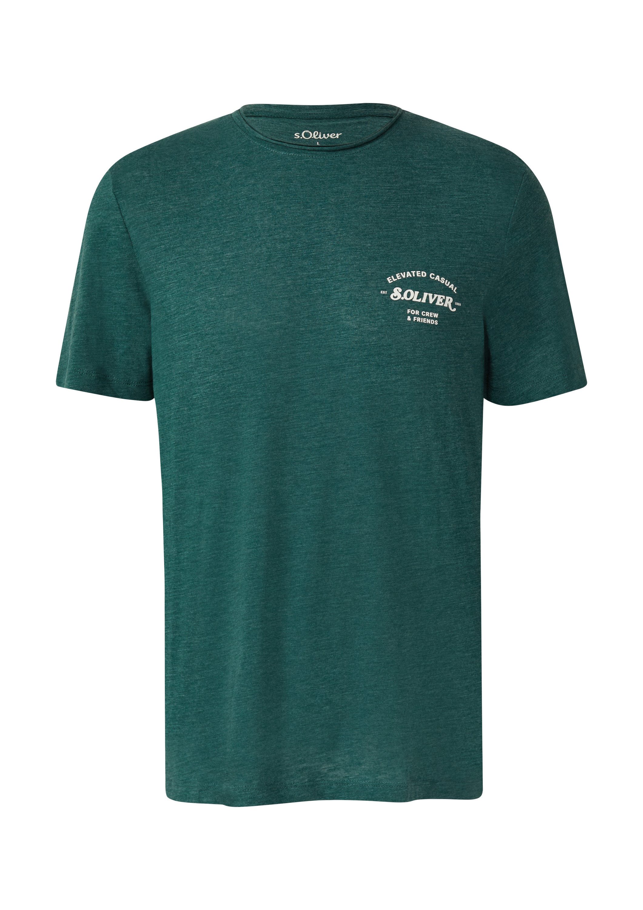 s.Oliver Kurzarmshirt T-Shirt Meliertes T-Shirt mit günstig online kaufen