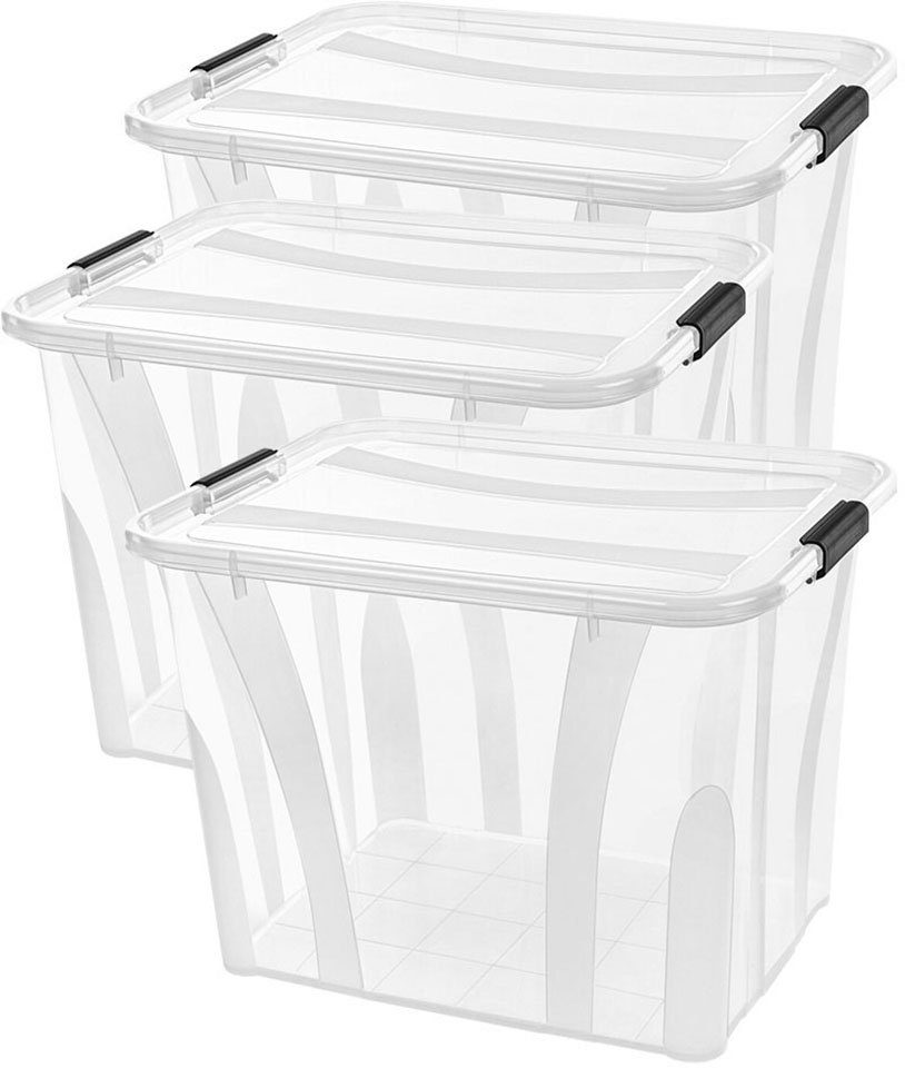 Siena Home Aufbewahrungsbox Anzio (Set, 3 St), Kunststoff, 100% recyclebar
