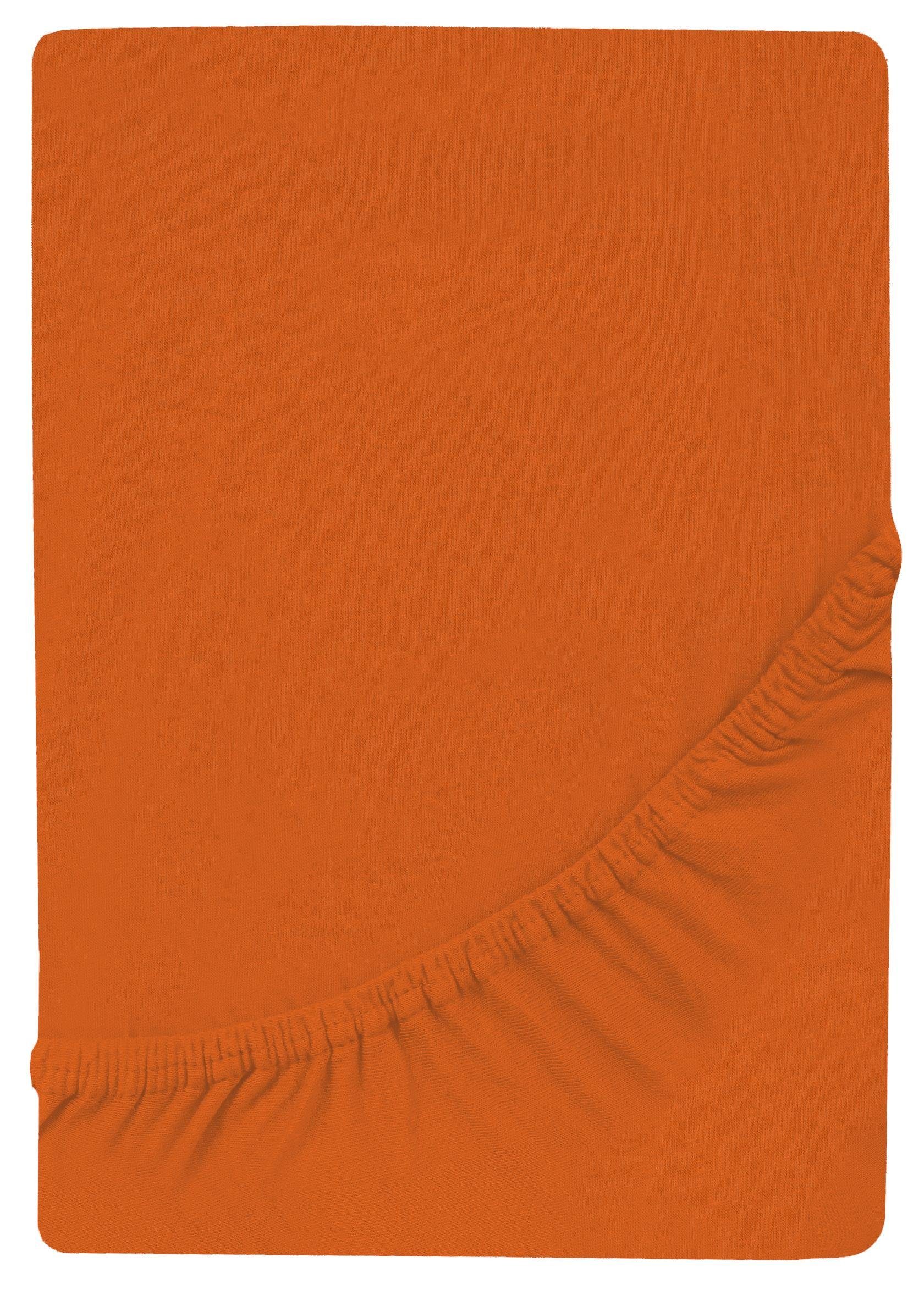 GREEN MARK Textilien Spannbettlaken Jersey Spannbetttuch in vielen Größen und Farben, 100% Baumwolle, Gummizug: rundum, (1 Stück), Jersey Spannbettlaken, Spannbetttuch in vielen Größen und Farben