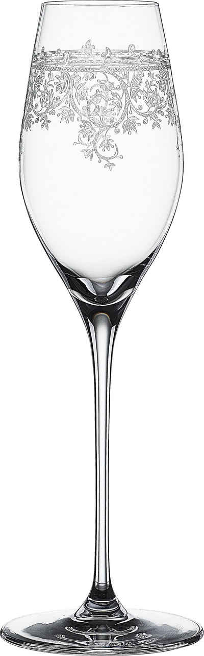 SPIEGELAU Champagnerglas Arabesque, Kristallglas, 300 ml, 6-teilig, Made in Europe