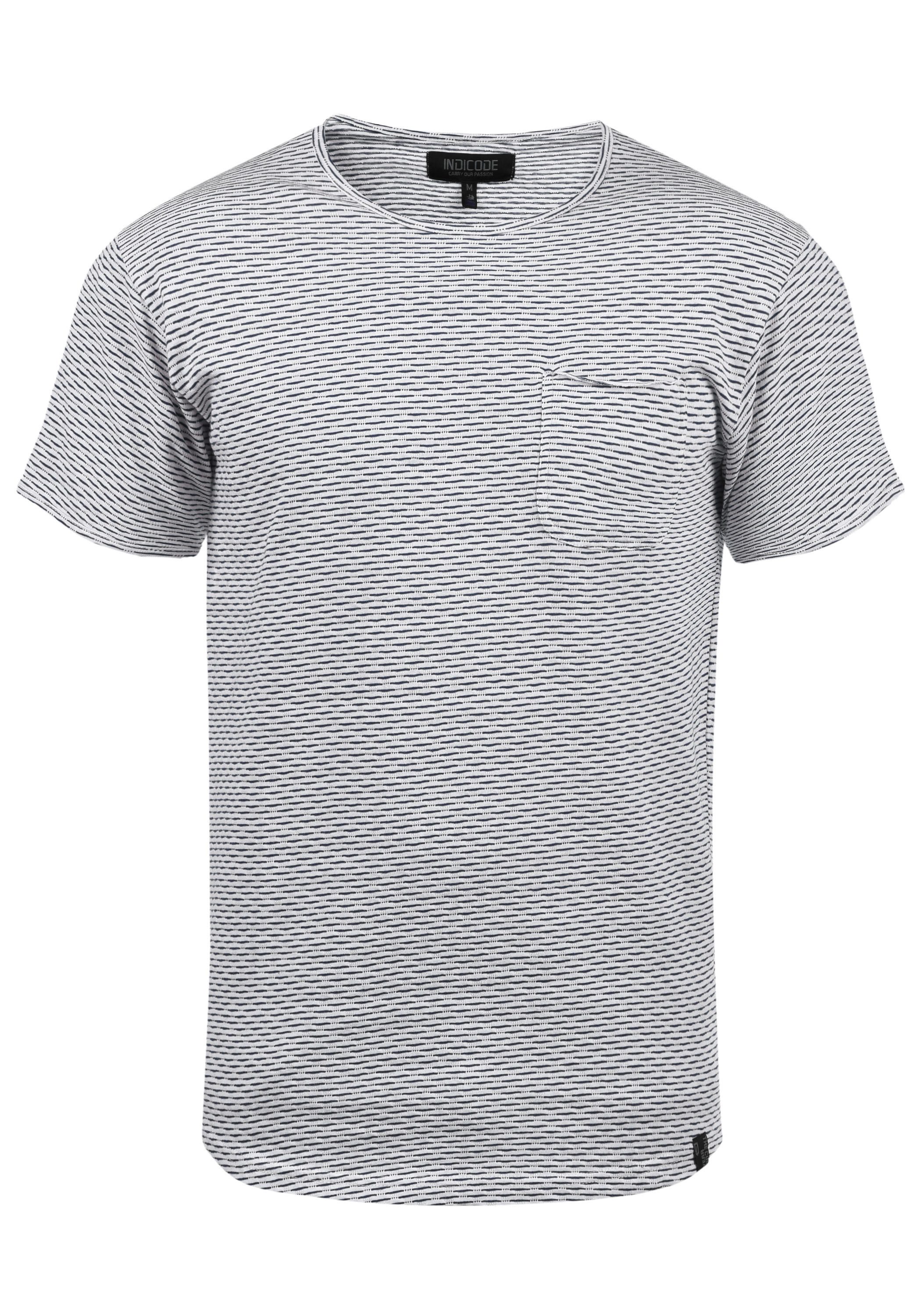 Indicode Rundhalsshirt IDAlbin Kurzarmshirt mit Brusttasche
