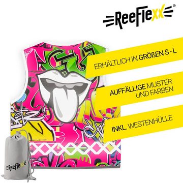 ReeFlexx Warnweste Graffiti Tongue - Kinderwarnweste