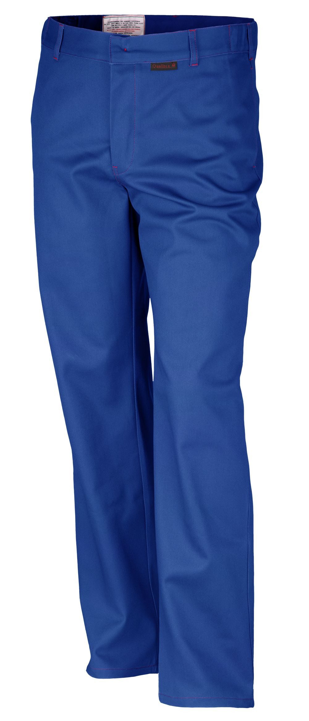 Qualitex Workwear Arbeitsbundhose robuste Schweisser-Arbeitshose aus reiner Baumwolle - hoher Flammpunkt (1-tlg) BW 370 g - Schutzhose mit 4 Taschen - strapazierfähige Werkstatthose