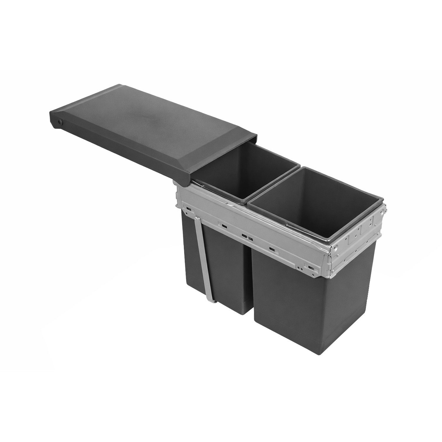 Hailo Einbaumülleimer Hailo Abfallsammler 3663101 TA Inset Tandem 2x 15 Liter, Hailo Abfallsammler 3663101 TA Inset Tandem 2x 15 Liter