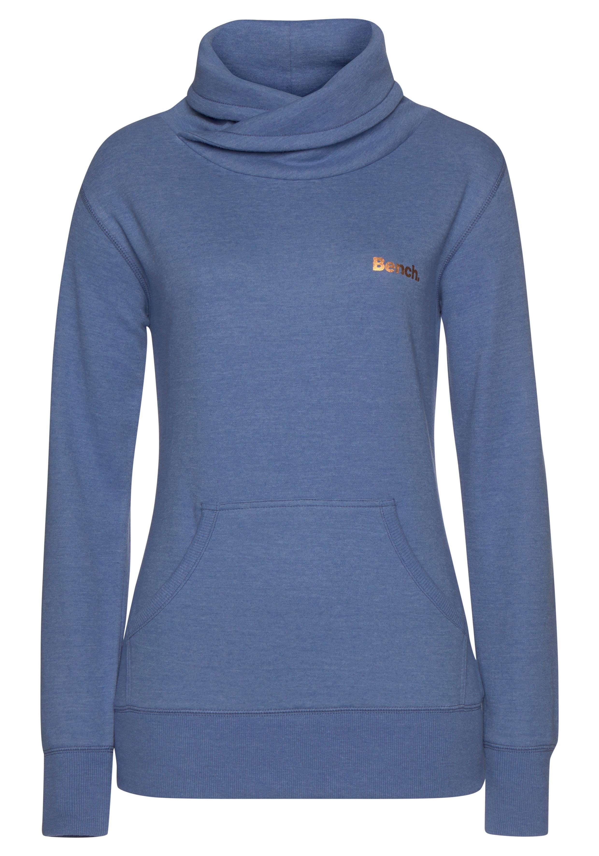 Bench. Loungewear Longsweatshirt mit Stehkragen in Layeroptik und Kängurutasche, Loungewear – Bild 2 von 5