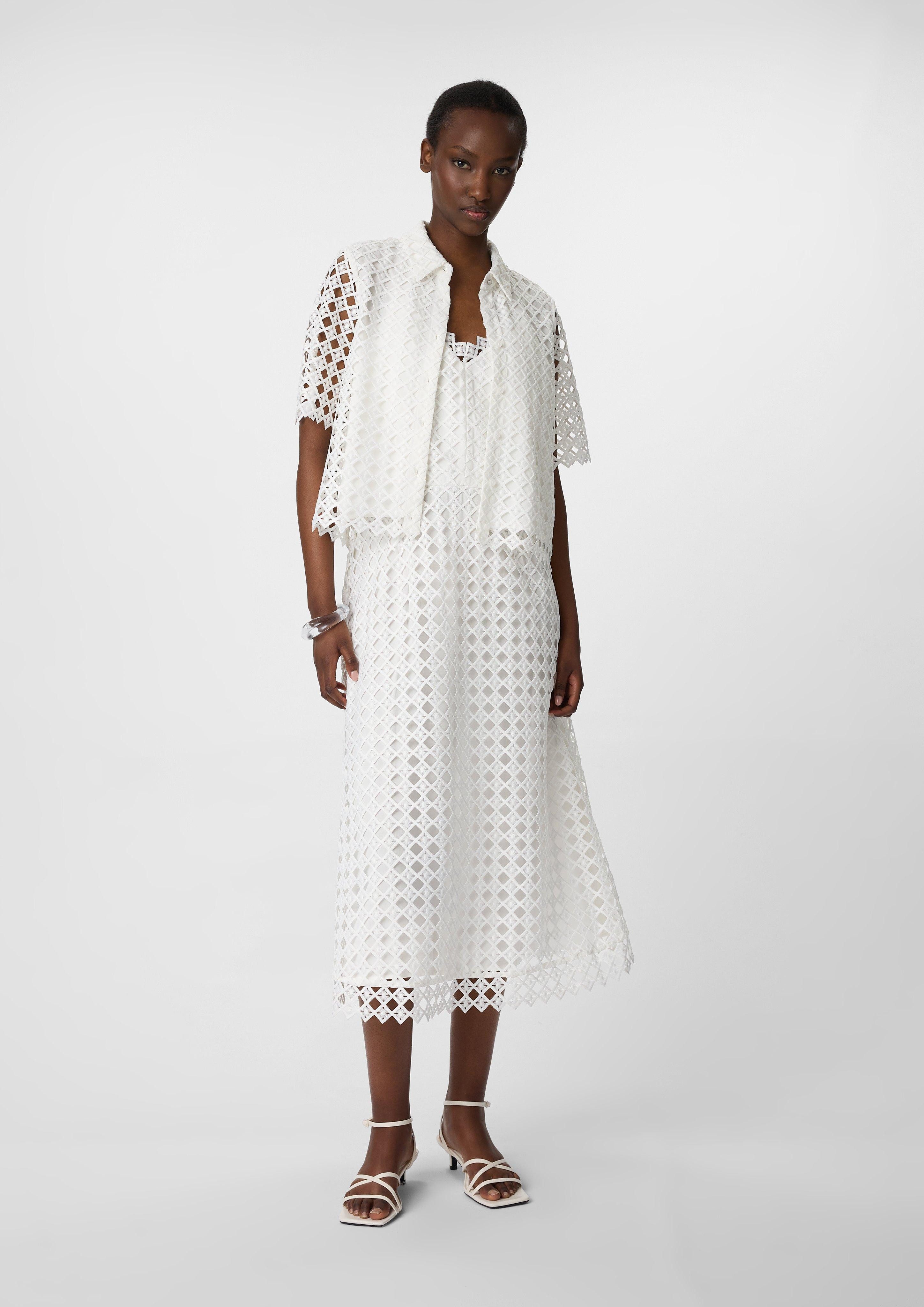Comma Maxikleid Midi-Kleid aus Spitze mit günstig online kaufen