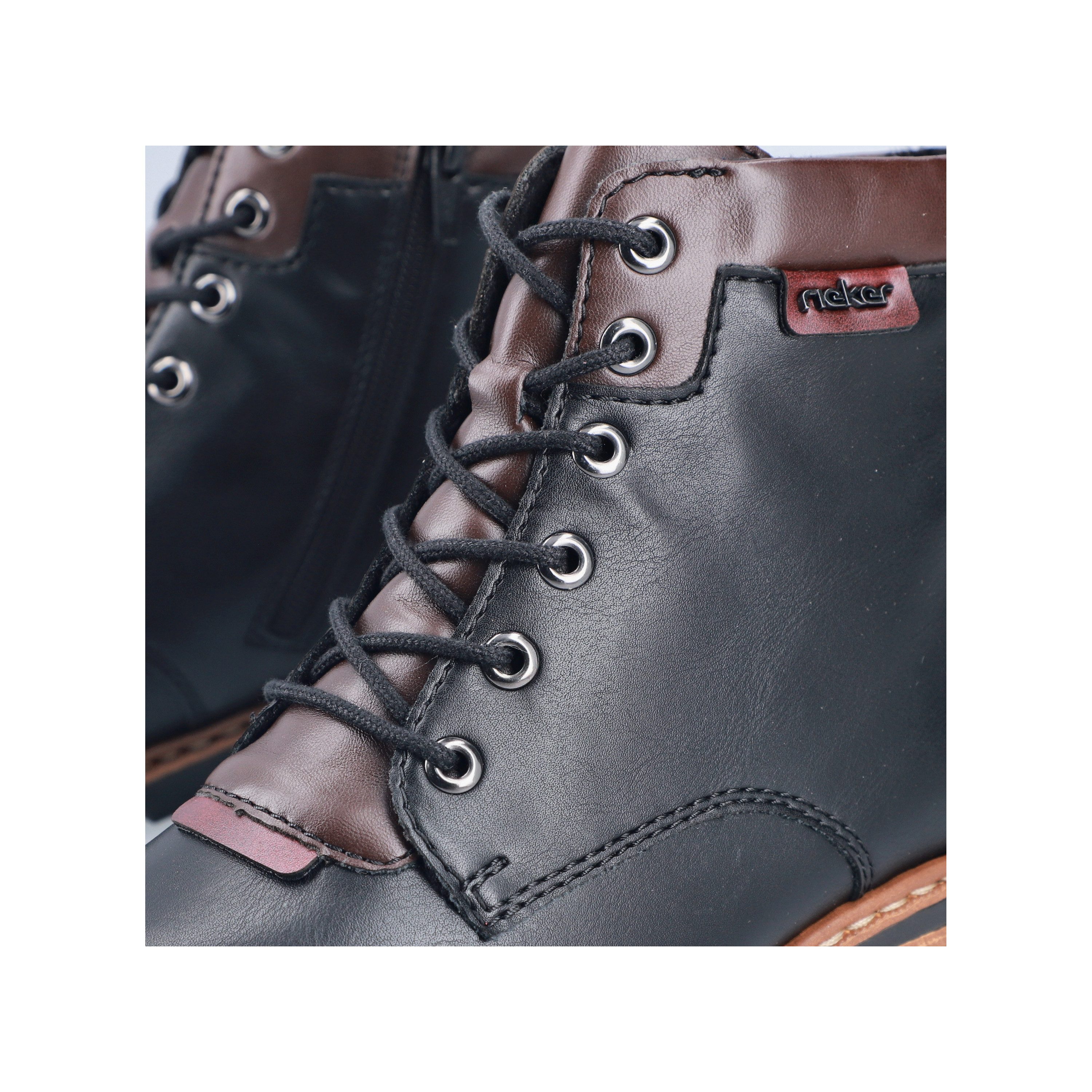 Rieker Schnürstiefelette Schnürboots, Herbst-Stiefelette in mehrfarbiger Optik