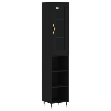 vidaXL Kleiderschrank Regal Highboard Schrank Hochschrank Schwarz 34,5x34x180 cm Holzwerksto