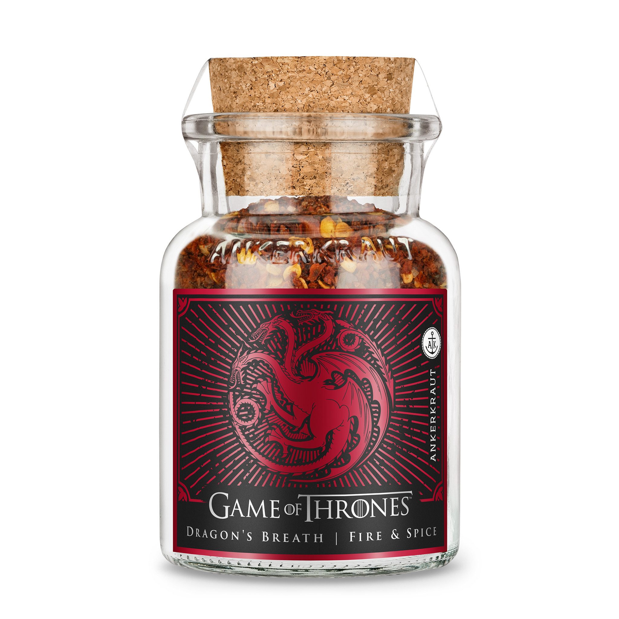Ankerkraut Gewürz Dragon´s Breath (Game of Thrones), 95g im Korkenglas, Ankerkraut Gewürzzubereitung zum schärfen, sehr scharf