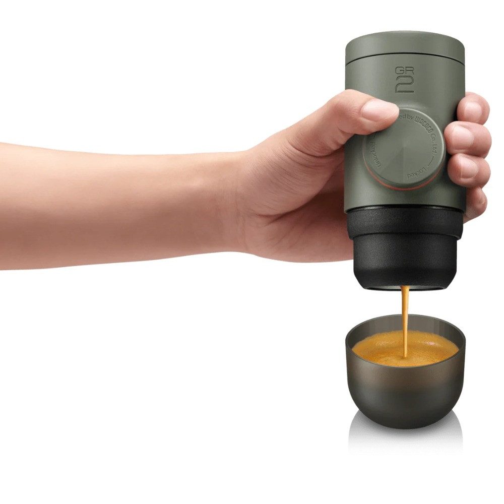 Wacaco Reisekaffeemaschine, 80l Kaffeekanne, Korbfilter, für gemahlenen Kaffee, 18 bar