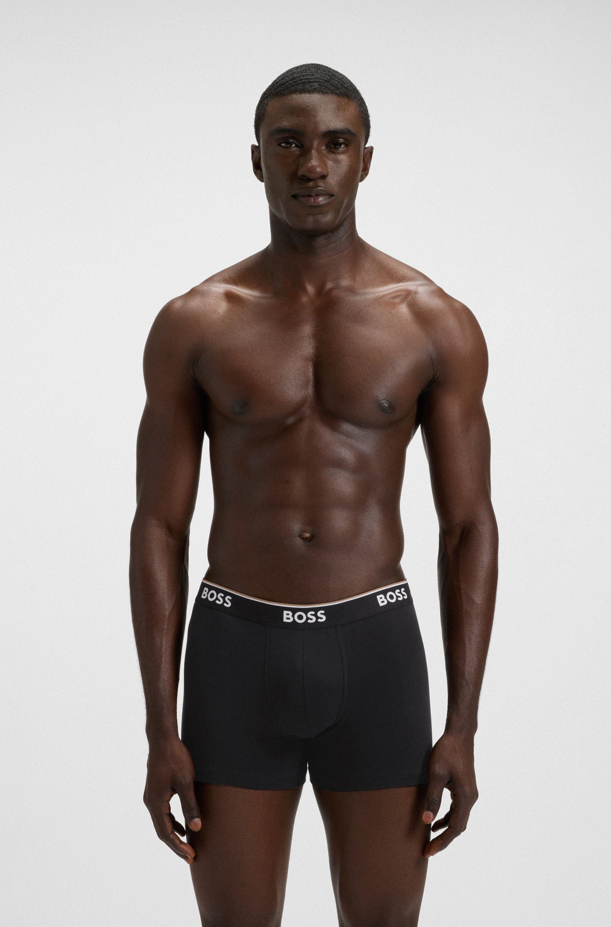 BOSS Boxer Boxer 3 PACK mit farblich passendem Webbund