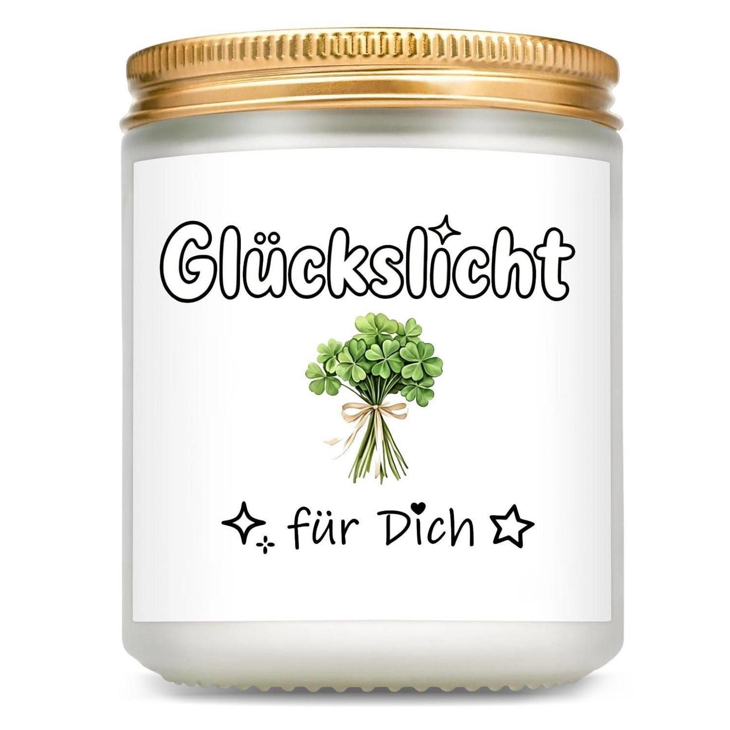 LuxusKollektion Duftkerze Duftkerze Lavendel Glückslicht Geburtstag Sojawachs Glas