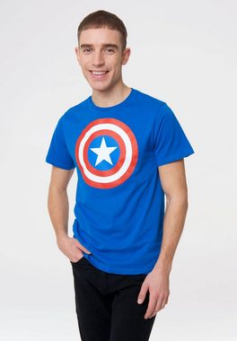 LOGOSHIRT T-Shirt Captain America mit Captain America Shield Print