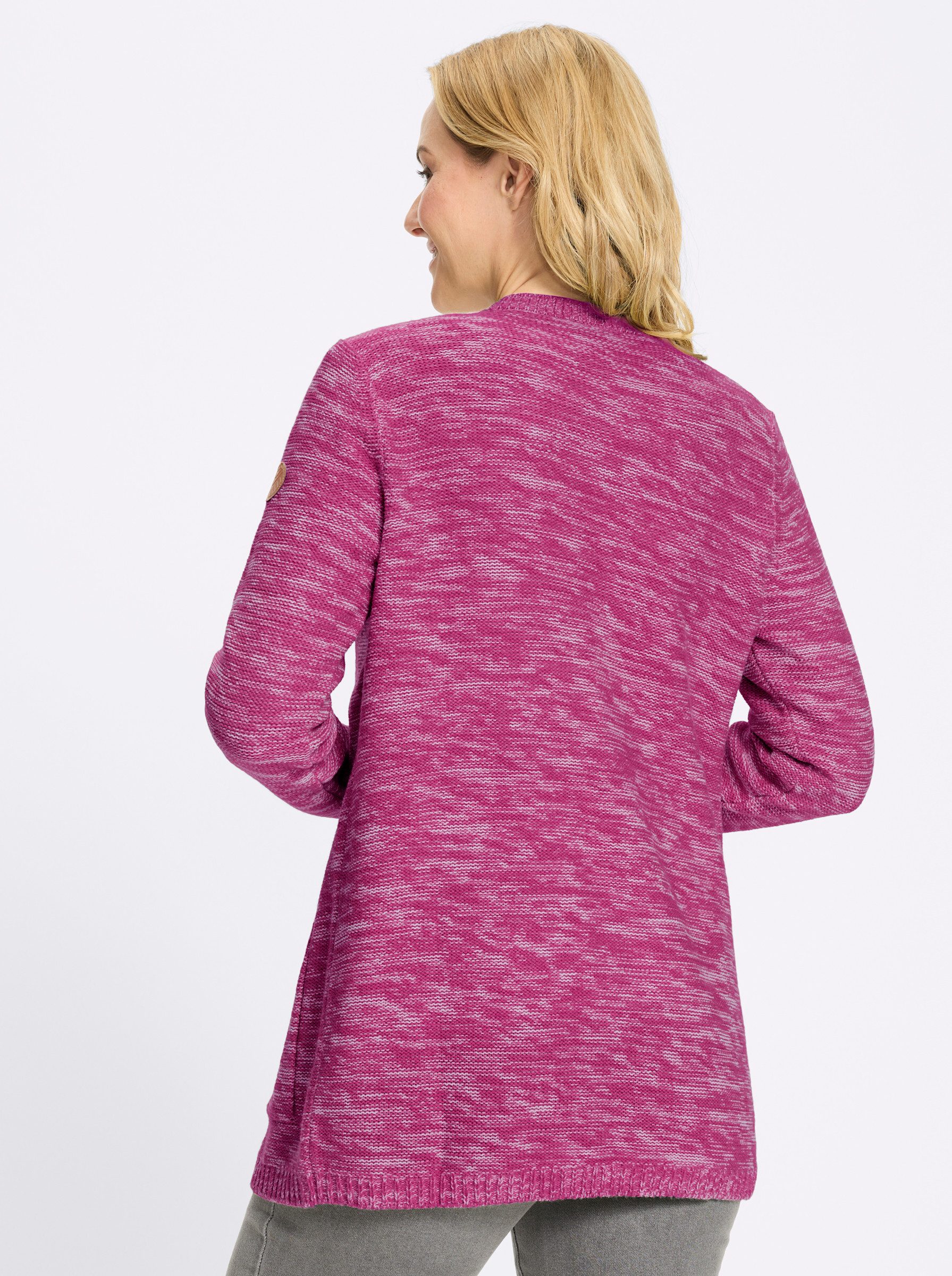 Sieh an! Strickjacke Long-Strickjacke Langarm Links-Strick günstig online kaufen