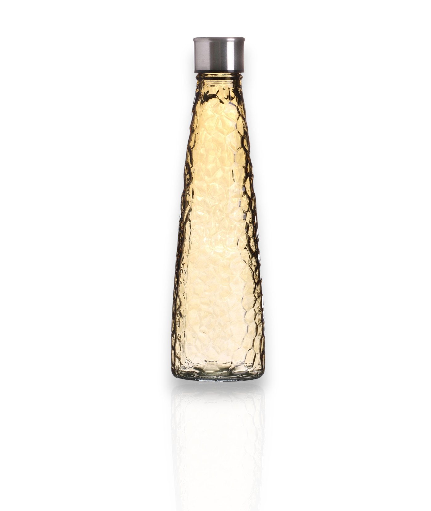 WestCraft Wasserkaraffe Vintage Glas-Wasserflasche 750ml – Diamant oder Linear – Pastellfarben, (1-tlg), Einzeln oder im Set – luftdicht, wiederverwendbar, stylisch & stilvoll